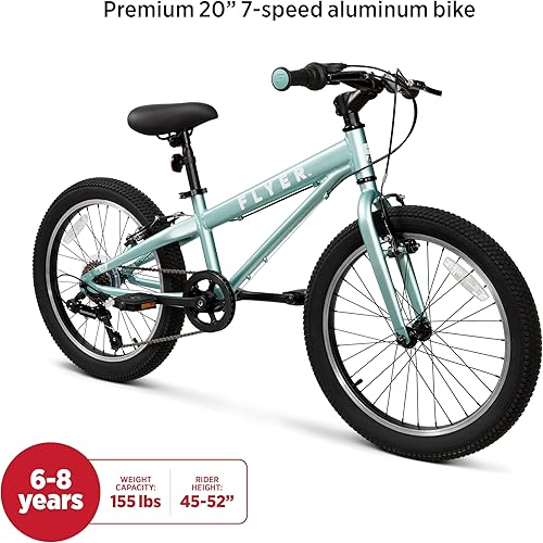 Miniatura 4 de Flyer - Bicicleta para niños de 20 pulgadas, bicicleta para niños y niños, ruedas de 20 pulgadas, niños y niñas de 6 a 8 años, múltiples opciones de