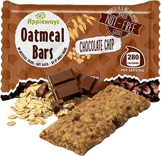Individually Wrapped Chocolate Oatmeal Bars, 2.4 Oz Each Oatmeal Chocolate Chip Bars, Made in USA, 160 Count (24 lbs Total) by Appleways