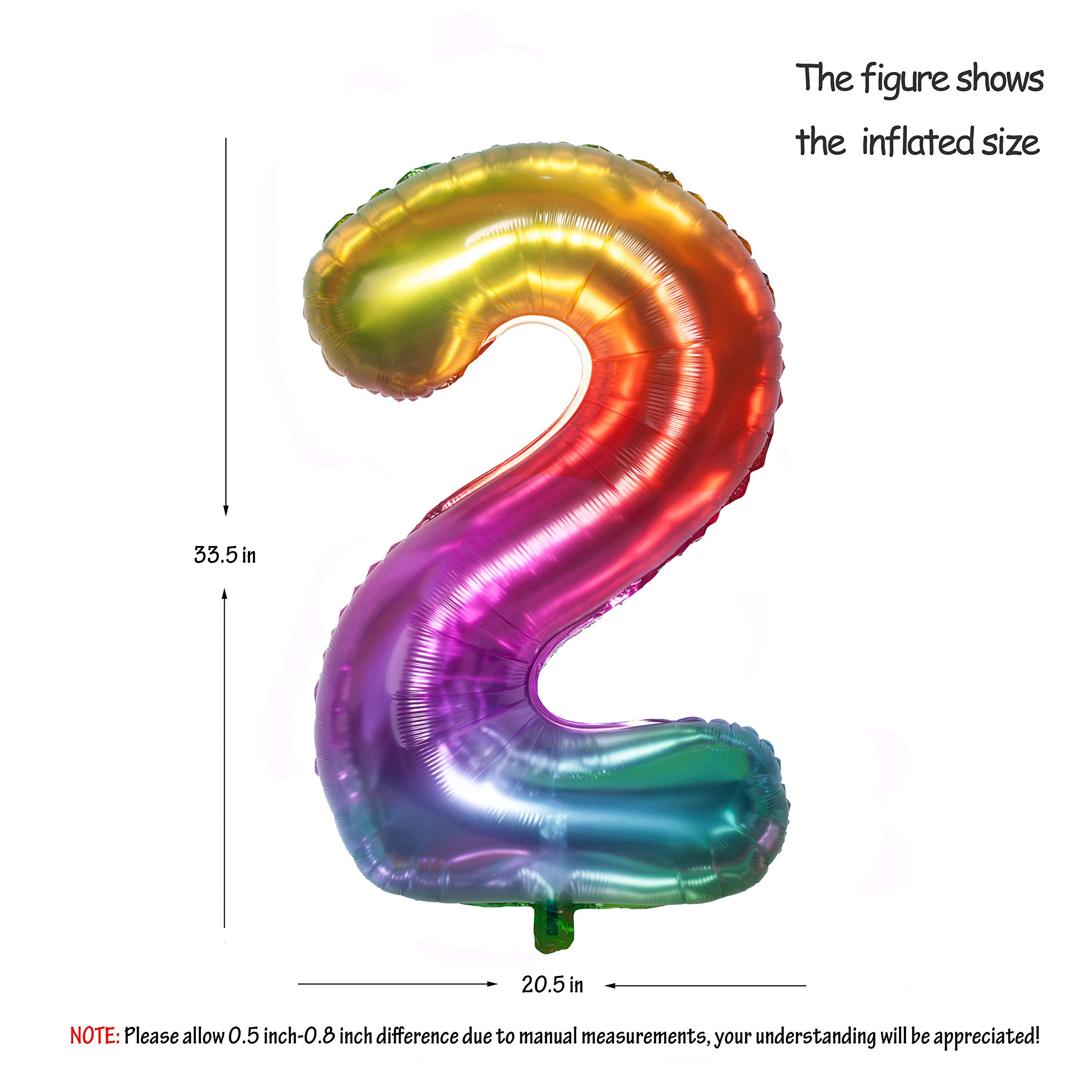 Red 0 balloon 40 Inch Giant Helium Foil Number 0 to 9 Red Balloon Birthday Wedding Party Digital Decorations (Number 0) — view 450