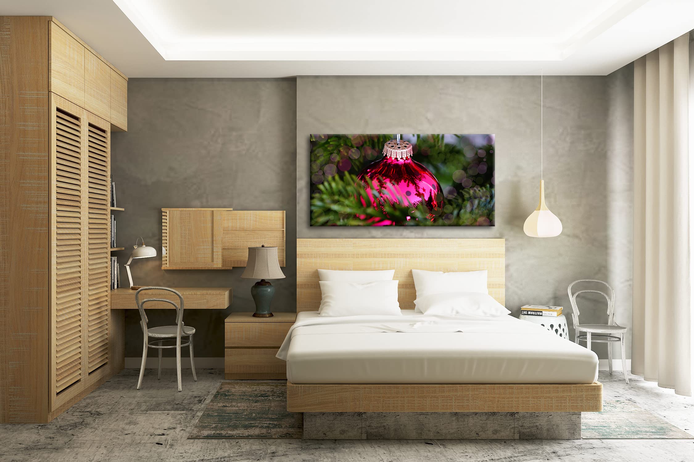 Obraz na płótnie magia bożonarodzeniowa unosi się w powietrzu panoramiczny format: 120 x 60 cm XXL druk artystyczny obraz na blejtramie/obraz ścienny/dekoracja salonu
