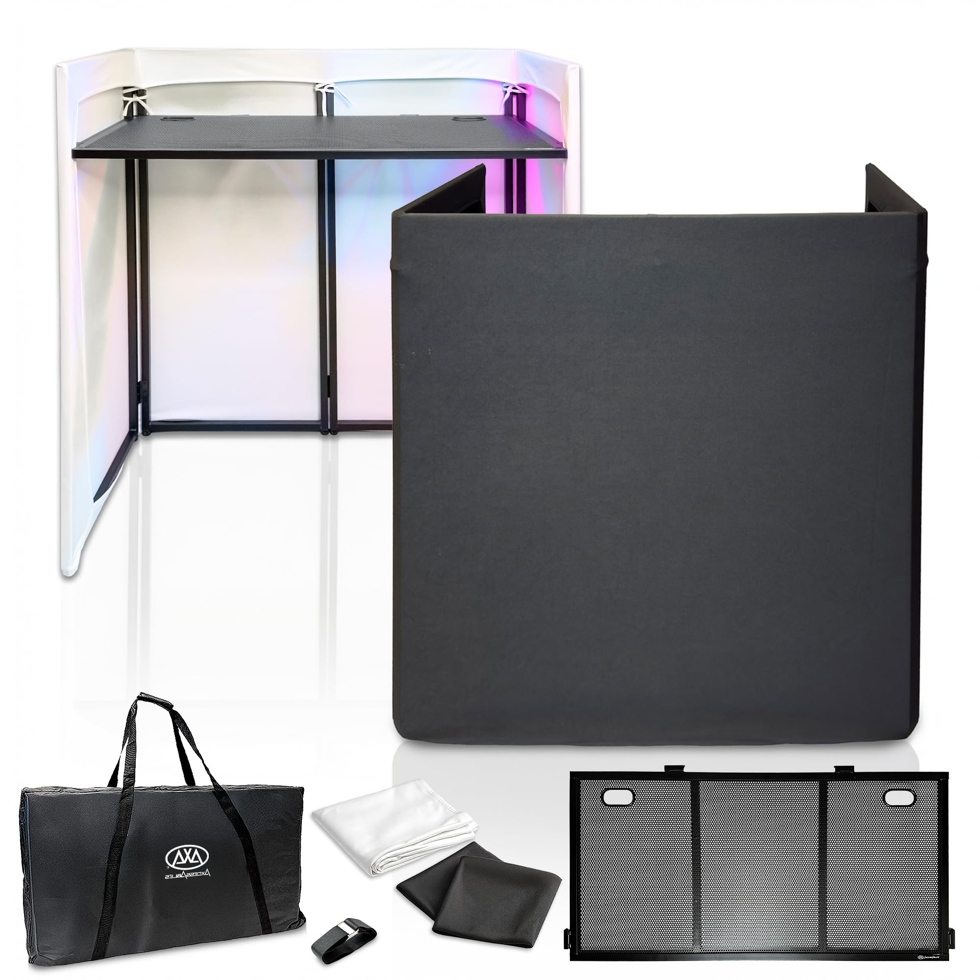 Amazon.com: AxcessAbles Portable DJ Facade Booth with Carry Case