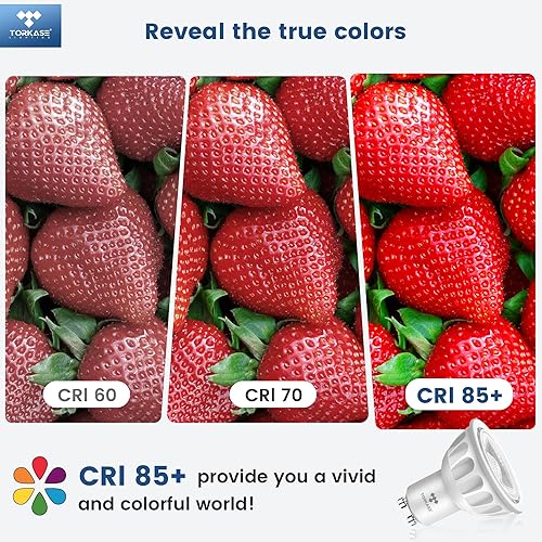 Miniatura 6 de Torkase Bombilla LED MR16 Regulable, Base GU10, 120V, 4000K Blanco Neutro, 5W (Reemplazo de Halógeno 50W), 500LM, Haz Estrecho 40 Bombilla para