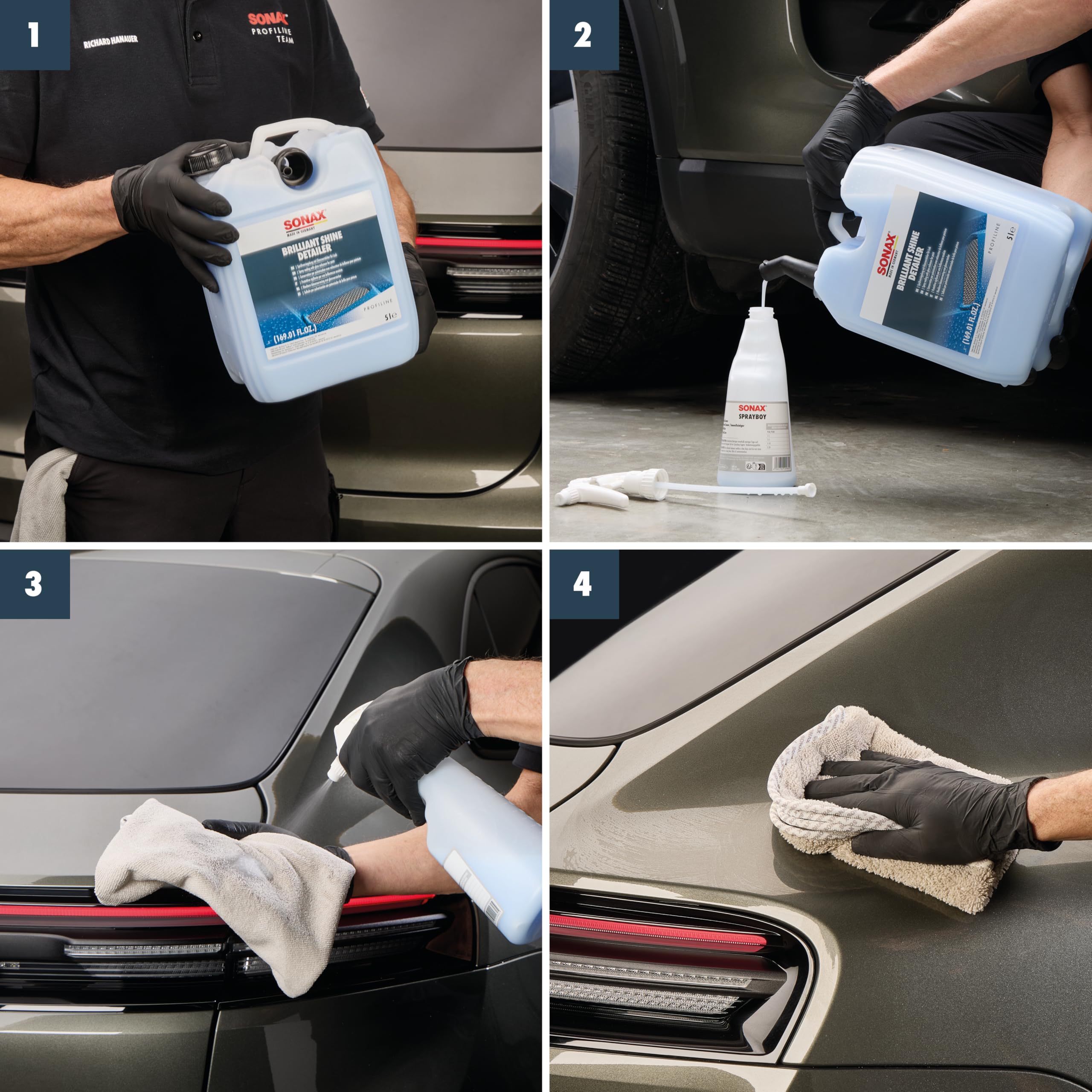 SONAX PROFILINE BrilliantShine Detailer (5 Liter) | Sprühkonservierer und Glanzverstärker für das schnellste Lackfinish