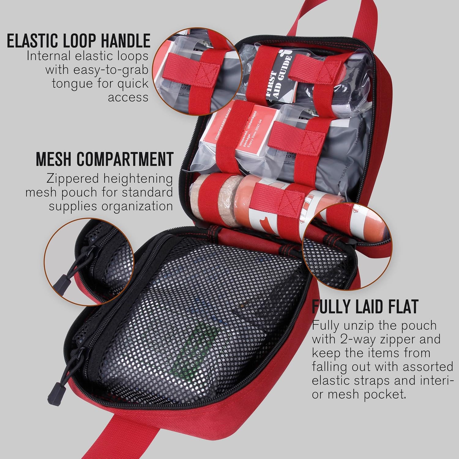 Emergency Trauma First Aid Kit, IFAK EMT Military Med Kit, Nylon Laser Cut Molle Pouch, Combat Tactical IFAK for First Response Bleeding Control