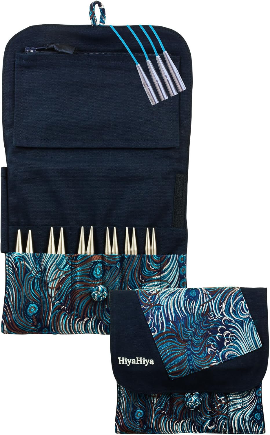 HiyaHiya Interchangeable 4 inch (10cm) Sharp Steel Knitting Needle Set Large Tip Sizes (US 9-15) HISSTINKIT4LG