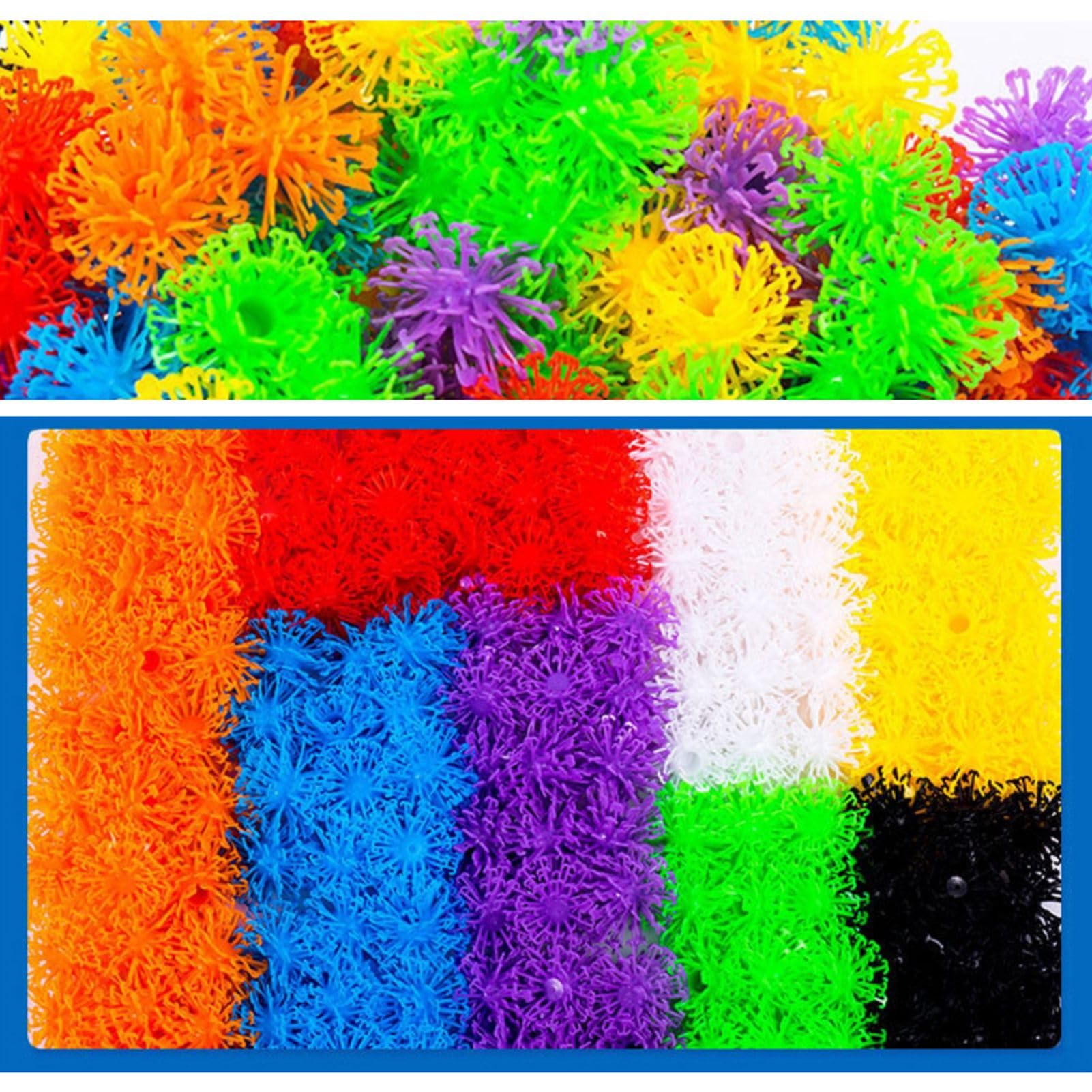 Nurnesy Educational Toy Sticky Balls Toys DIY Thorn Balls Building Block Toy for Children Over 3 Years Old (colorful 800 capsules) - Image 2