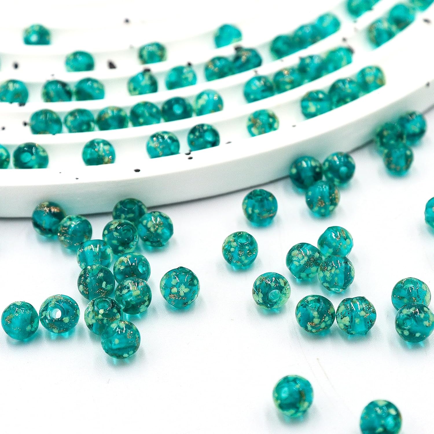 100 PCS 8mm Glow in The Dark Beads,Lake Blue Round Luminous Bead Bracelet Beads for Jewelry Making,Earring Spacer Bead,DIY Crafts - Image 8