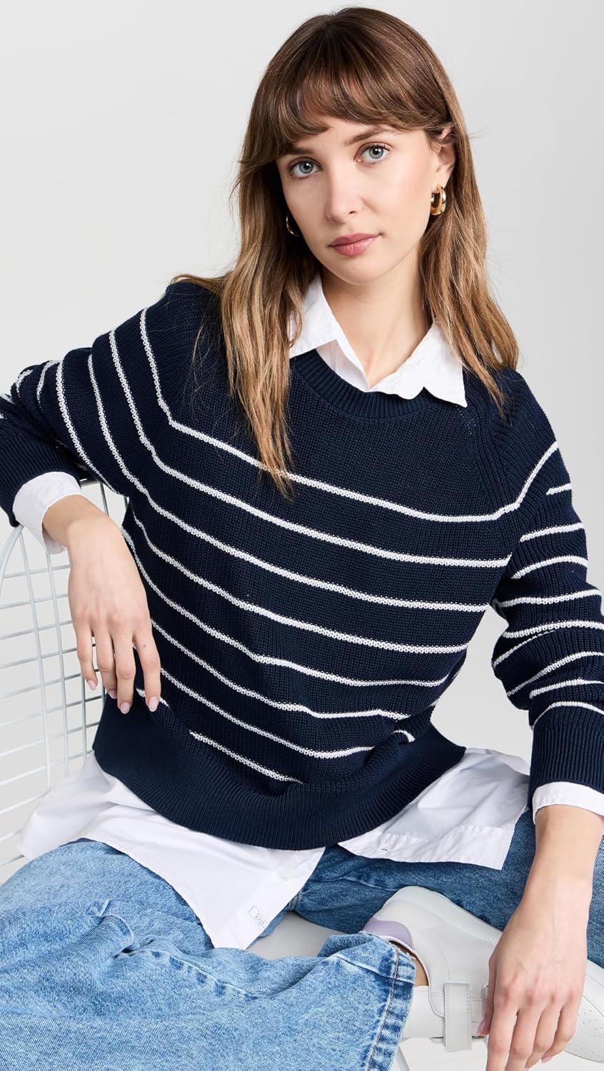 Velvet by Graham & Spencer Women's Chayse Textured Cotton Sweater