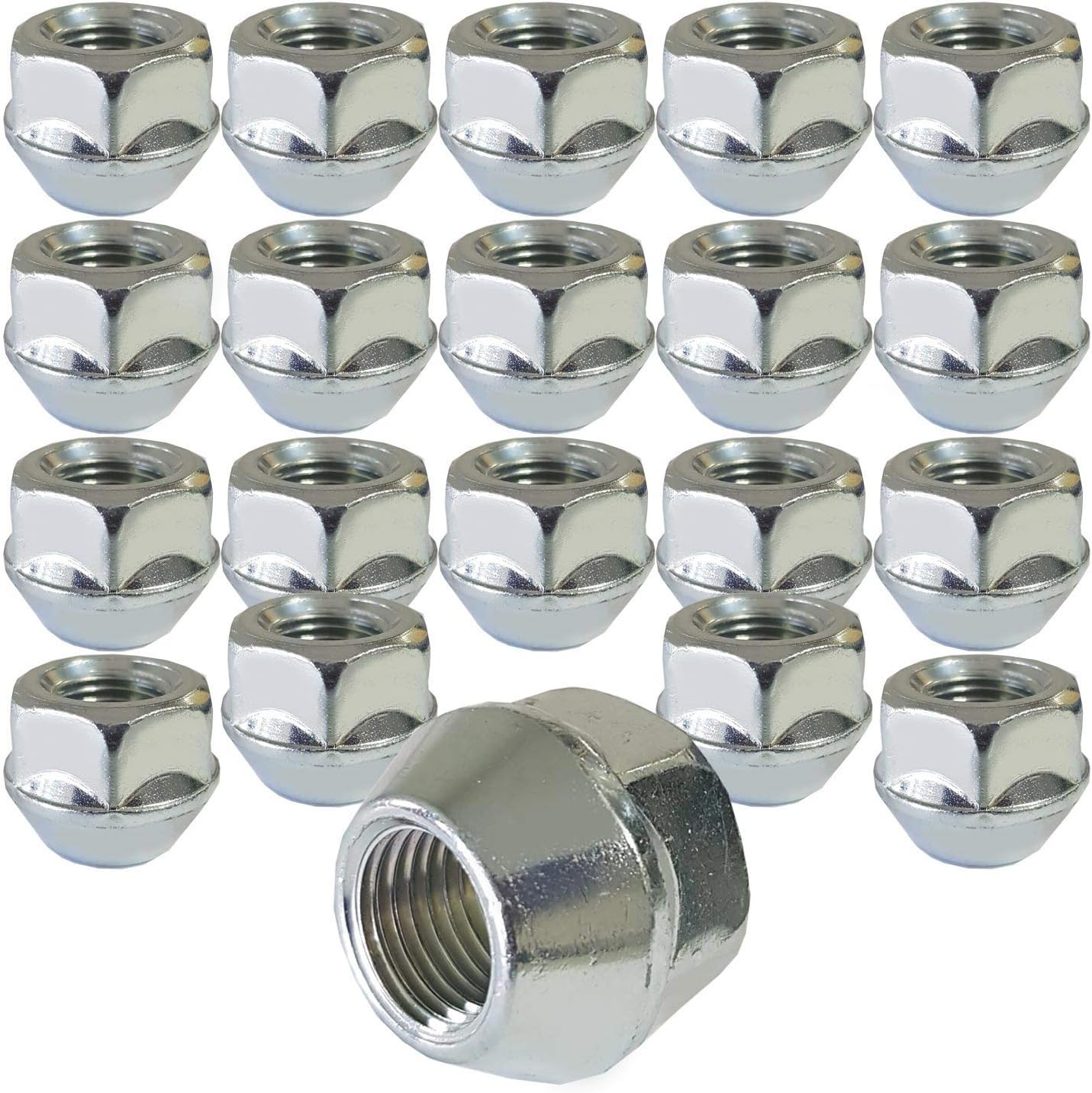 TRACER Pack of 20 Wheel Nuts Open Taper Collar 60° M12 x 1.5 to