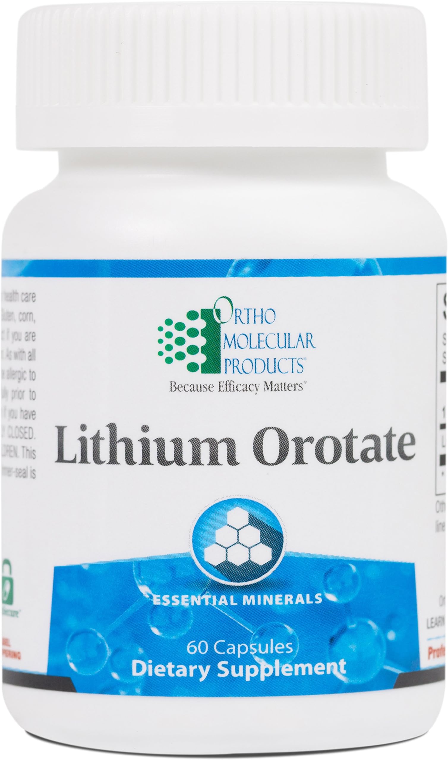Ortho Molecular Lithium Orotate 60 Capsules Health