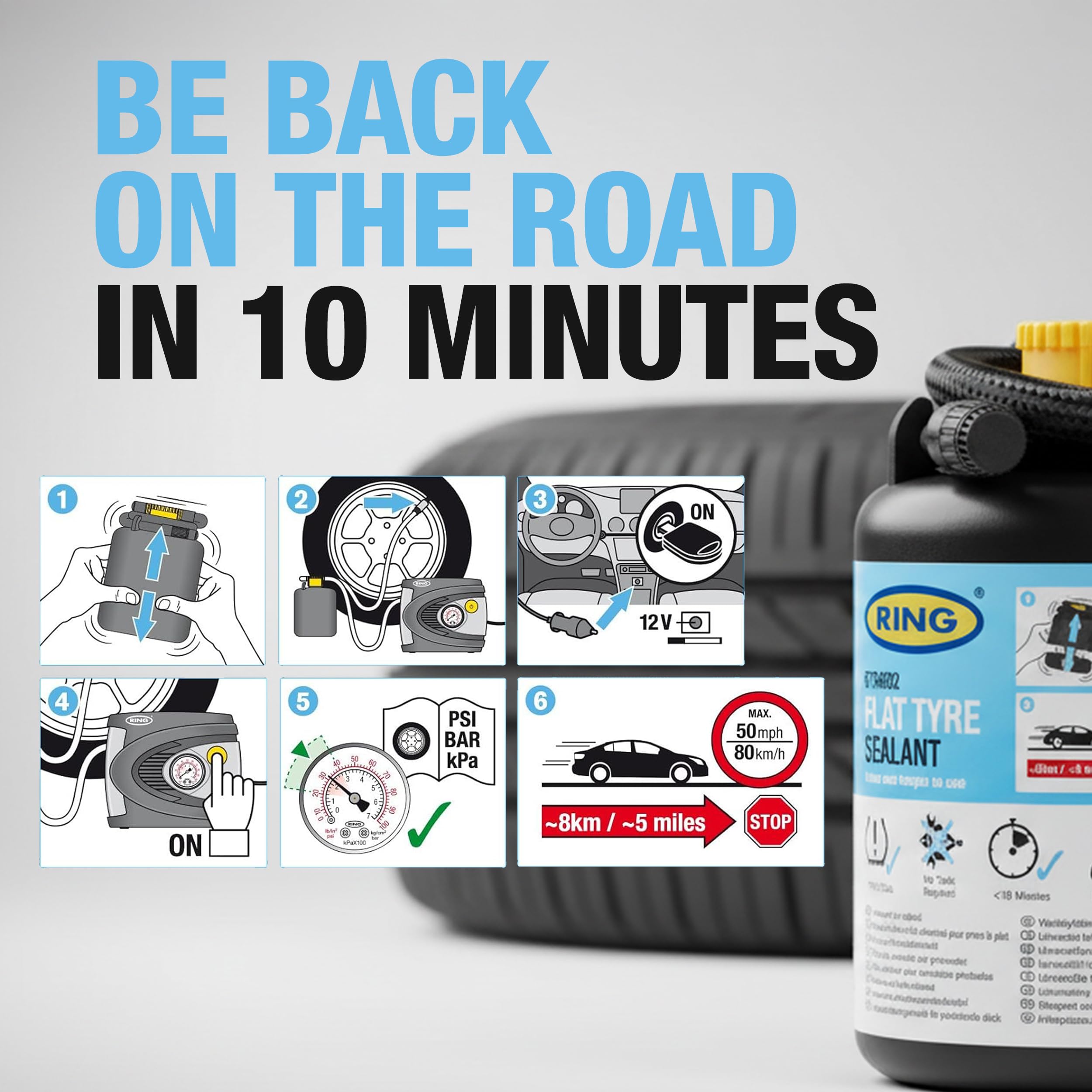 RING Flat Tyre Sealant - Quick & Simply to Use — view 4
