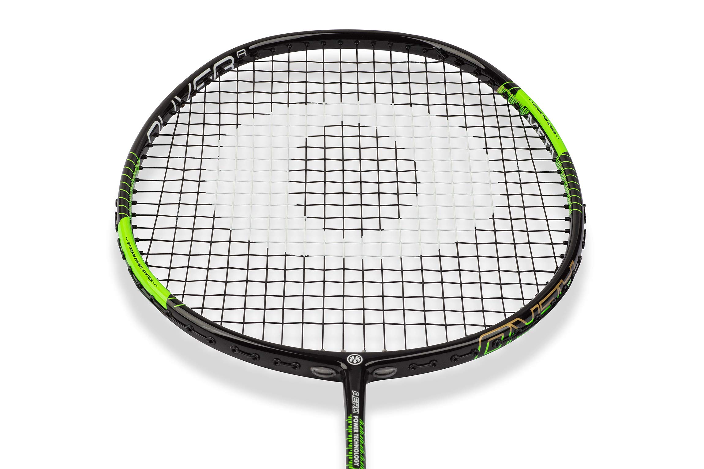 Oliver Meta X90 - Raqueta de bádminton (carbono), color negro y verde