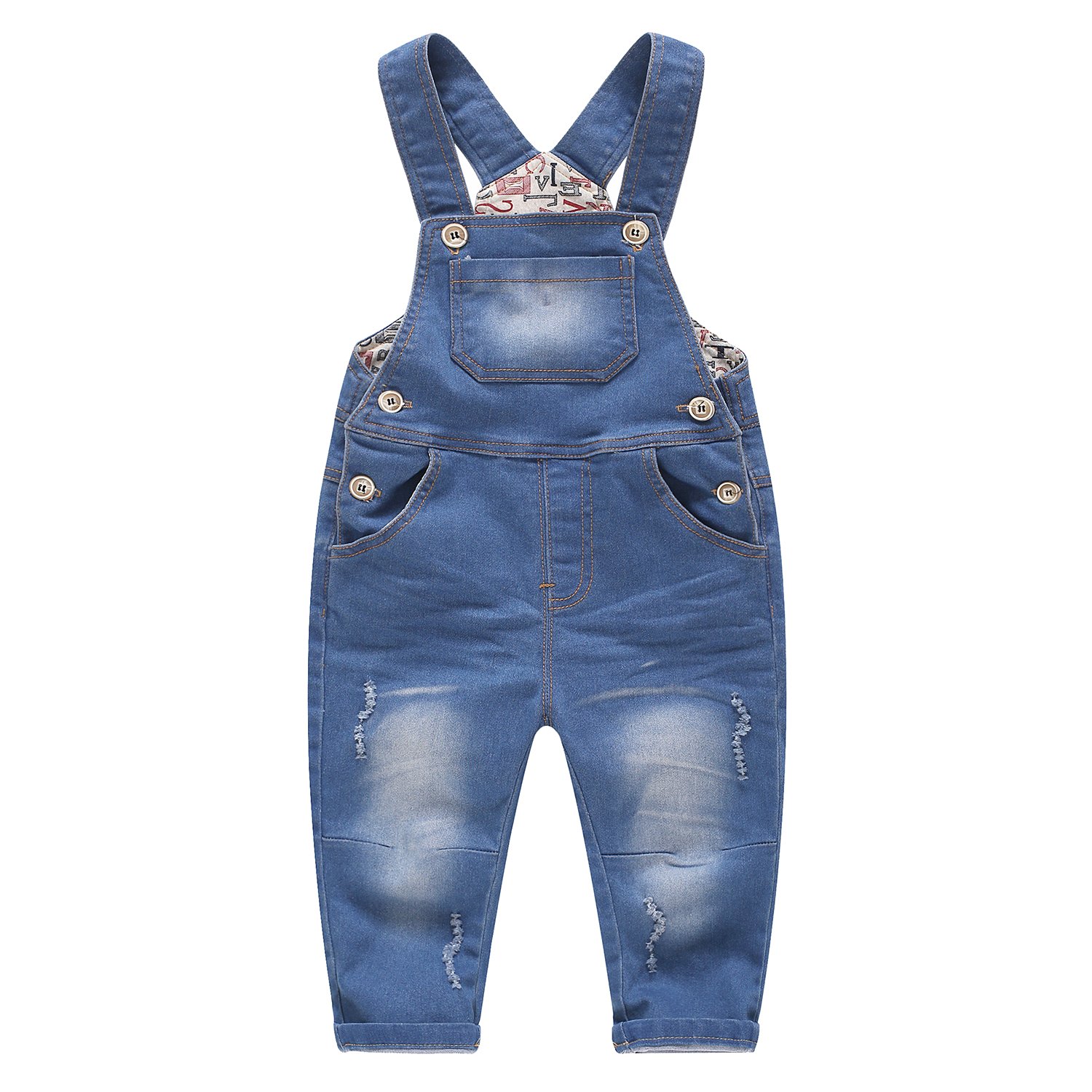 Kidscool Space Men's Blue-2006 Baby & Little Boys/Girls Blue Denim Dungaree,Jean Overalls,Blue,6-12 Months