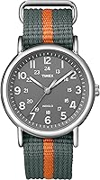 Timex Weekender 38mm Unisex Analog Watch: INDIGLO Backlight, 24Hr Military Dial & Adjustable Nylon Strap