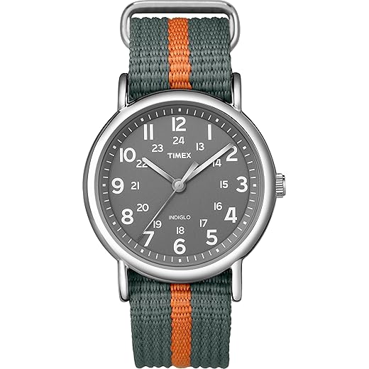 Timex Unissex T2N647 Weekender 38 mm Preto Nylon Slip