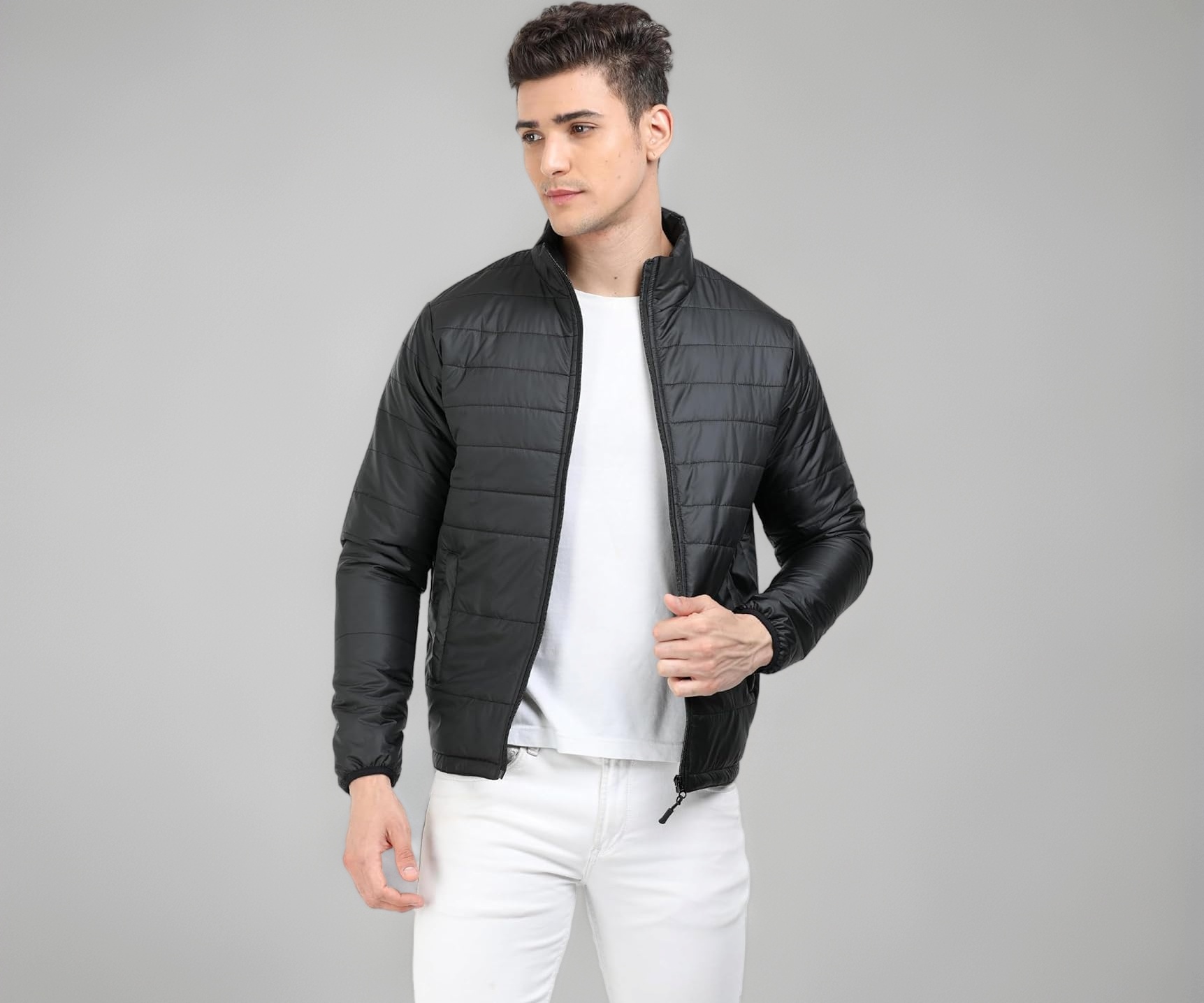 Scott International Men's Quilted Puffer Jacket - Lightweight, Water R