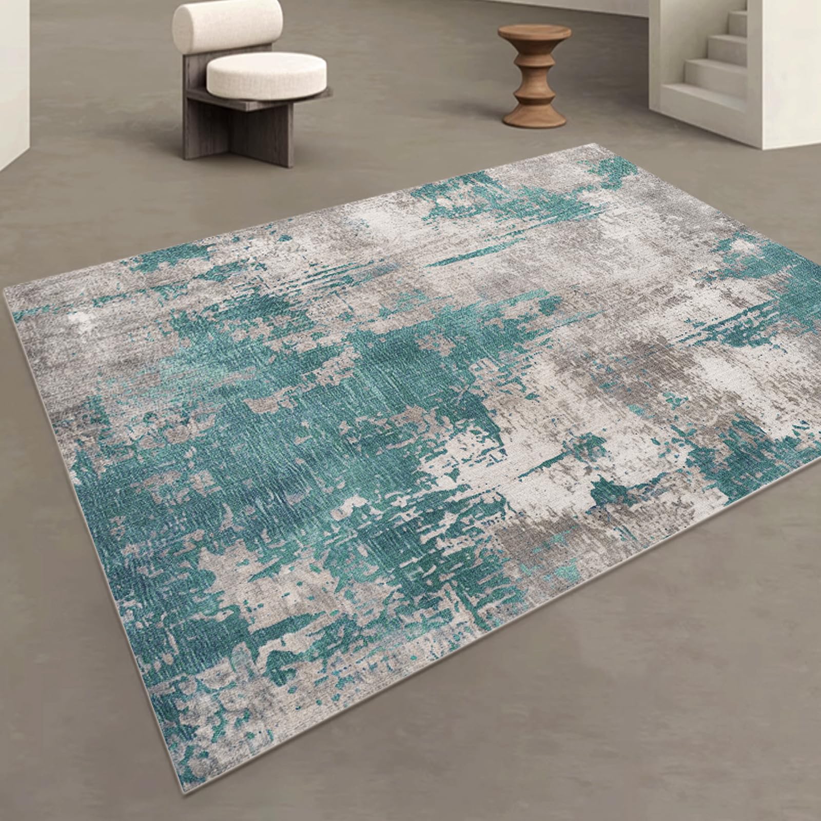 Tapis entrée antipoussière à poils courts 80x120cm pour sol de cuisine