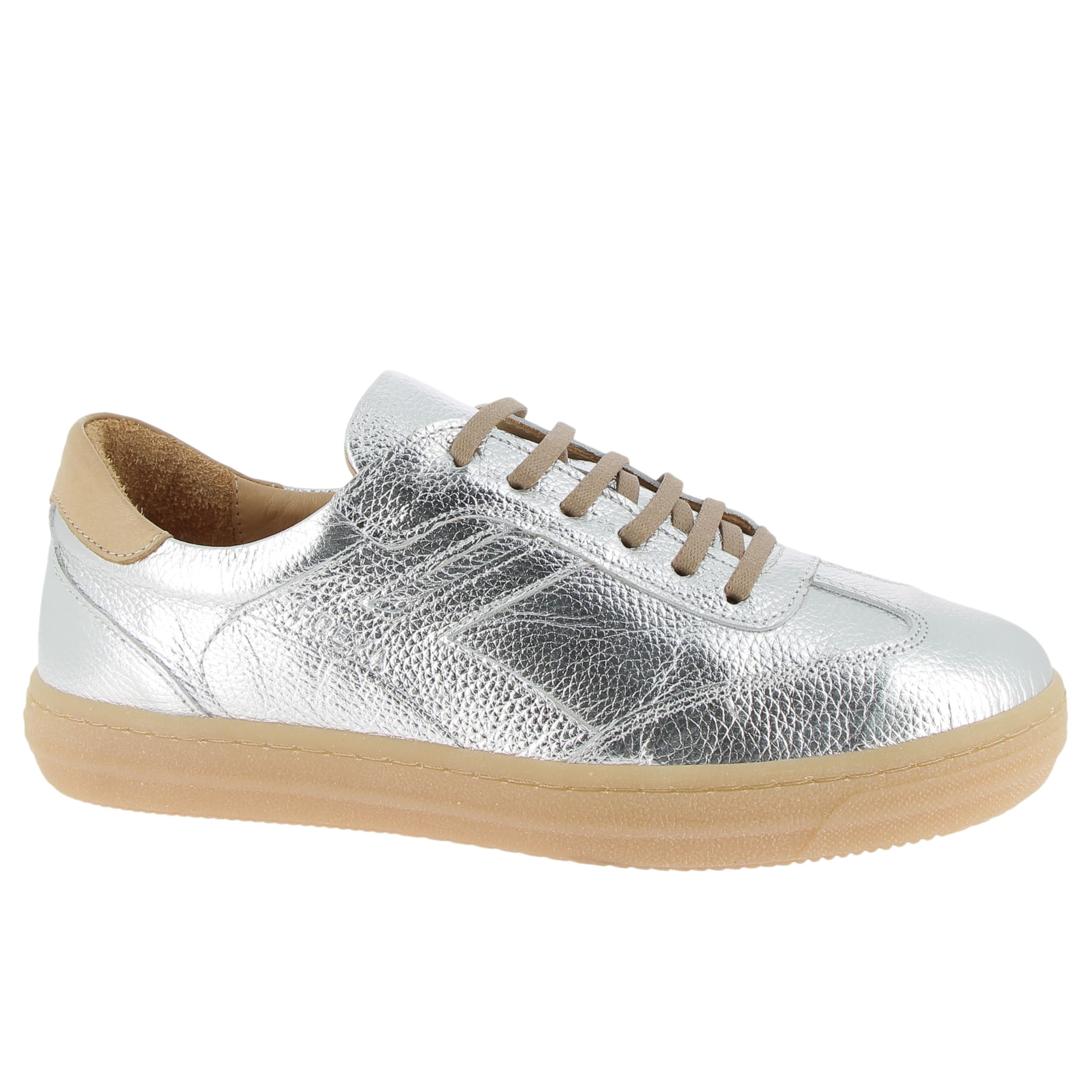 Andrea Conti Retro Trainers, red, Silver Camel, 36 EU