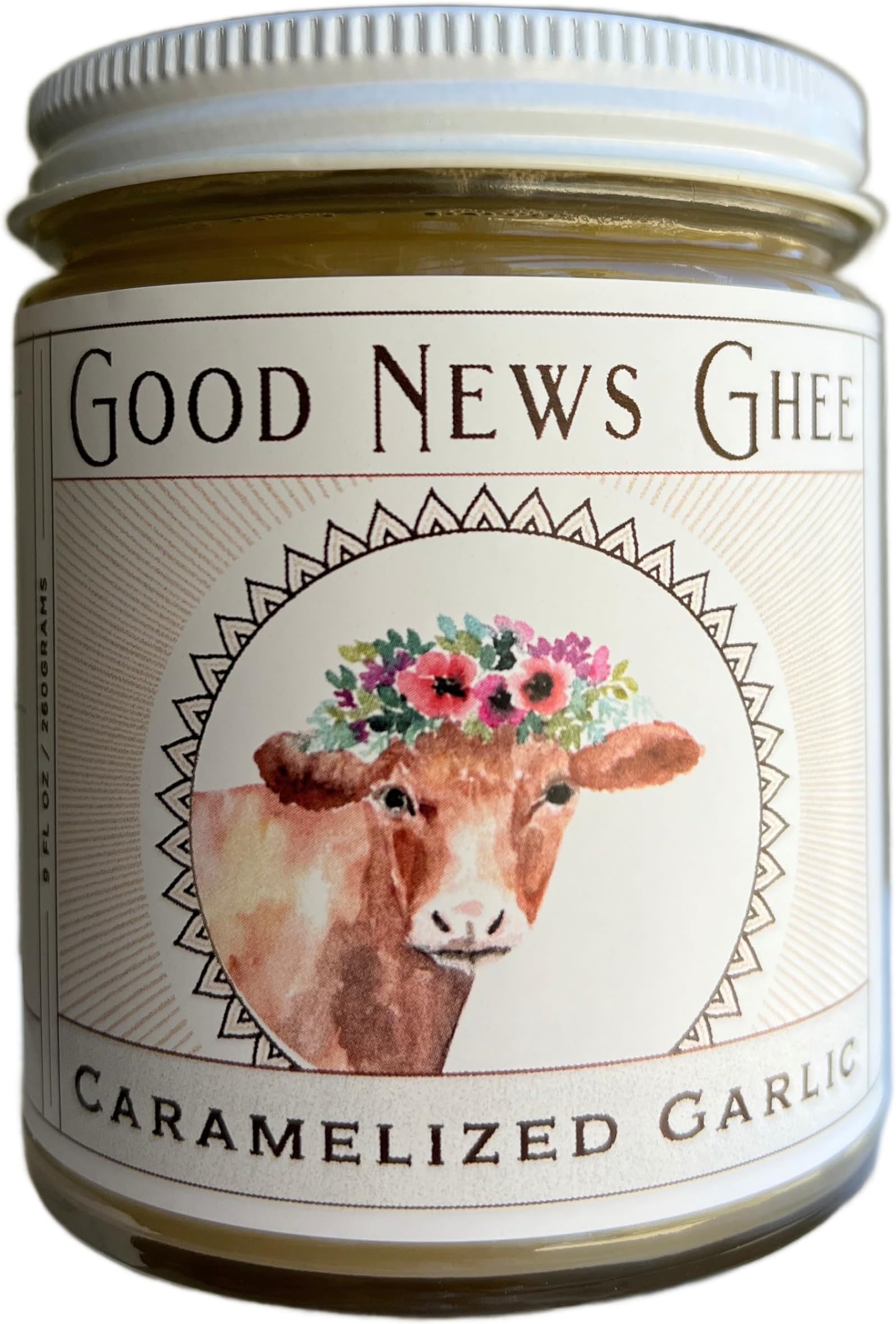 Good News Ghee Caramelized Garlic Blend Grass Fed High Vitamin Butter Oil