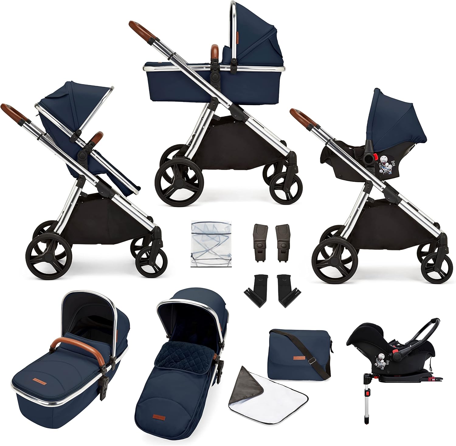 Ickle Bubba Eclipse 3 in 1 Travel System, with Galaxy Car Seat, Isofix