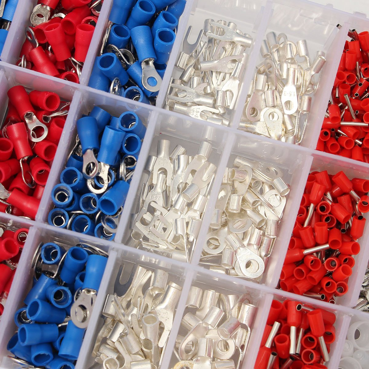 Set Assortito Di Picchetti Per Terminali A Crimpare Isolati Con Connettore A Filo Elettrico 1000Pcs