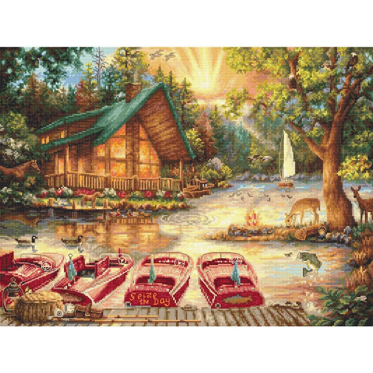 LetiStitch Zestaw do haftu krzyżykowego - LETI 963 - Szesnaście dnia