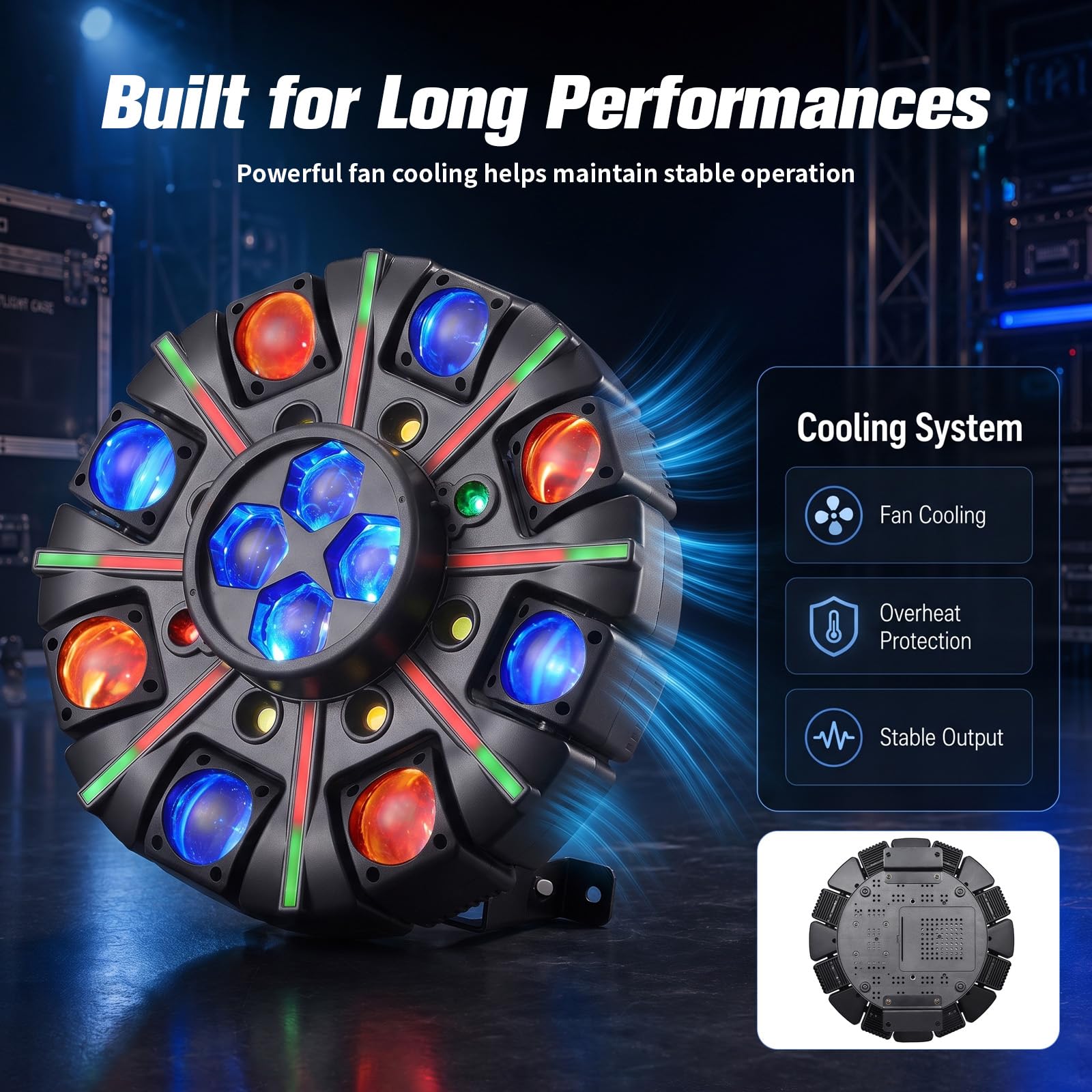 Moving Head LED Discolicht Partylicht, RGBW Bühnenlicht mit Fernbedienung | DMX512 (26 Kanäle), Sound Control DJ Licht, Disco Licht für KTV Disco Hochzeit Club Geburtstag Bühne DJ