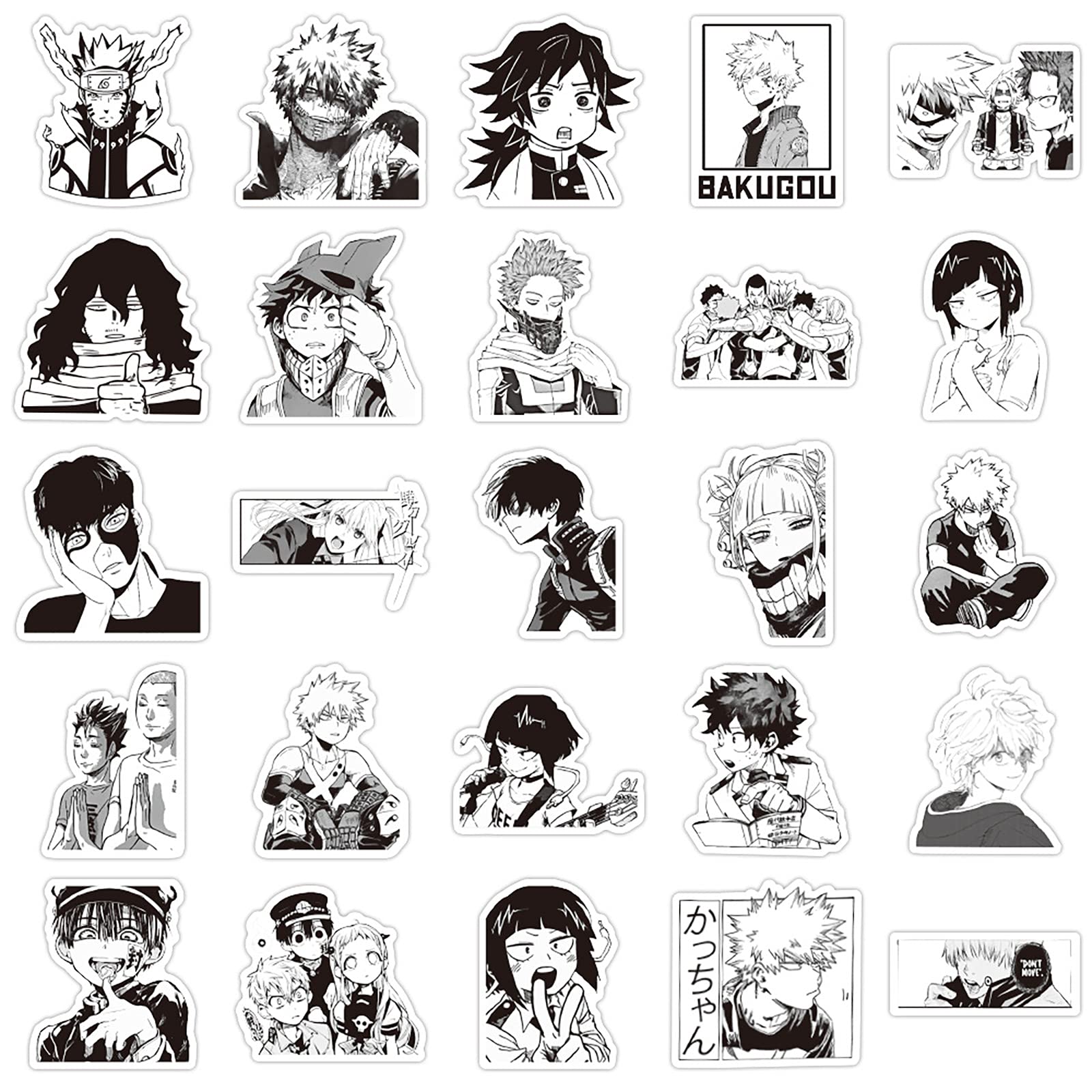 Buy Anime Mixed Stickers,100pcs Black and White Classic Japanese