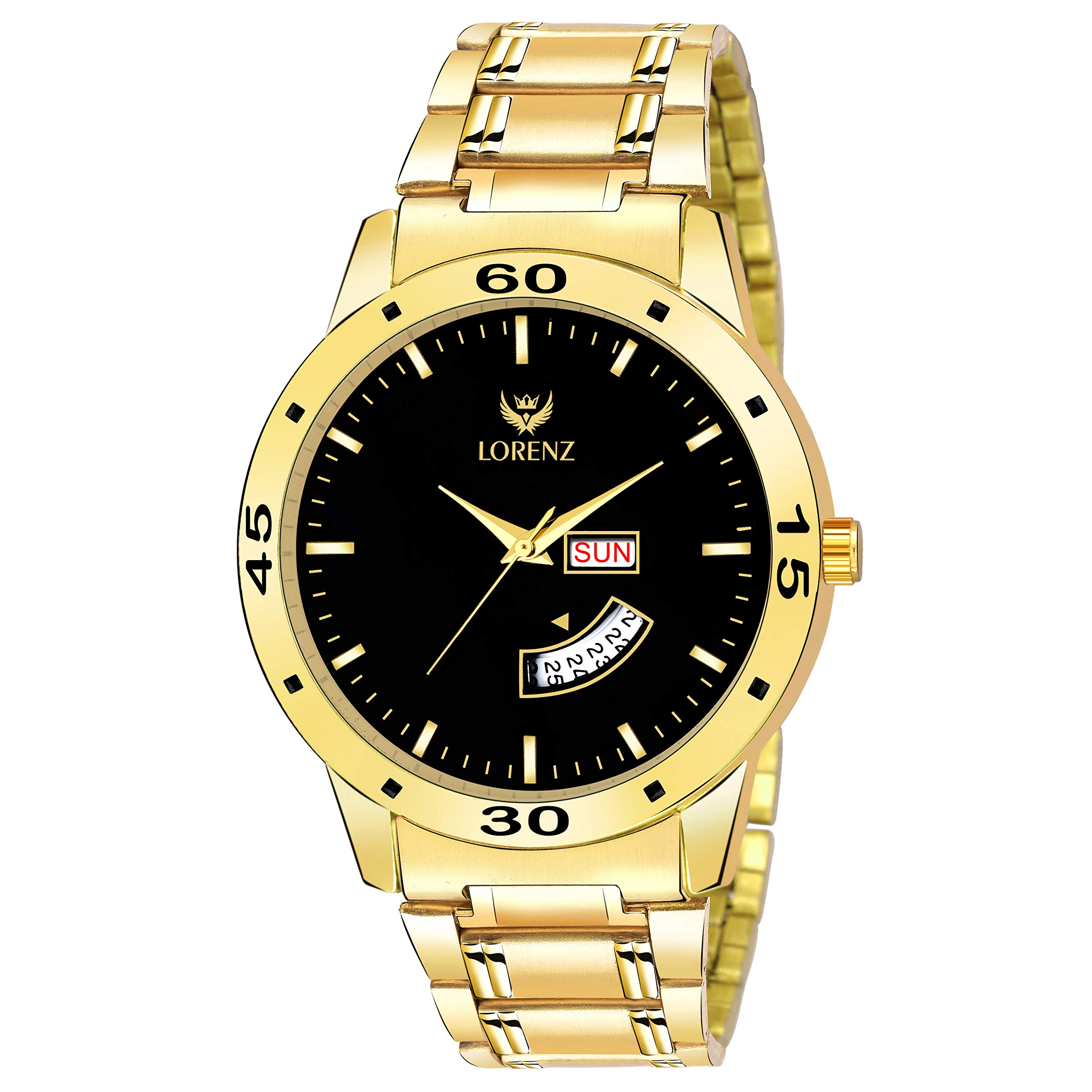 LORENZ Black Dial Gold Watch for Men | Watch for Boys- MK-2051W (B07Q8STM9Z) Amazon Price History, Amazon Price Tracker
