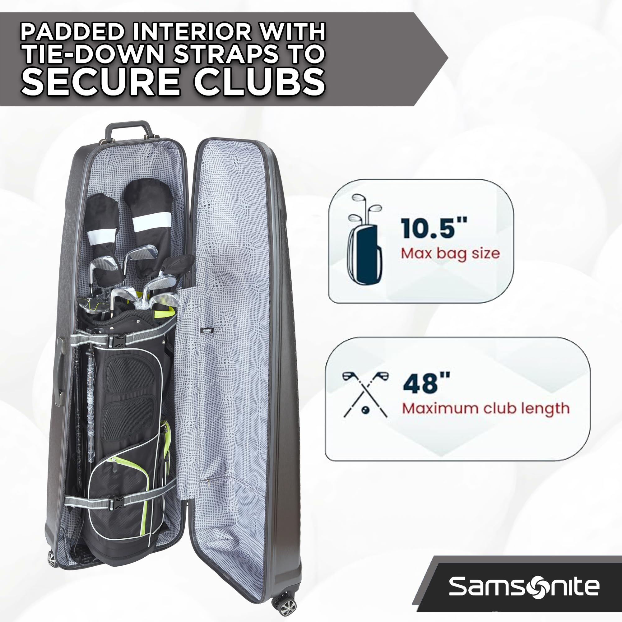 Amazon | Samsonite Tour Premier ハードサイドゴルフトラベルケース