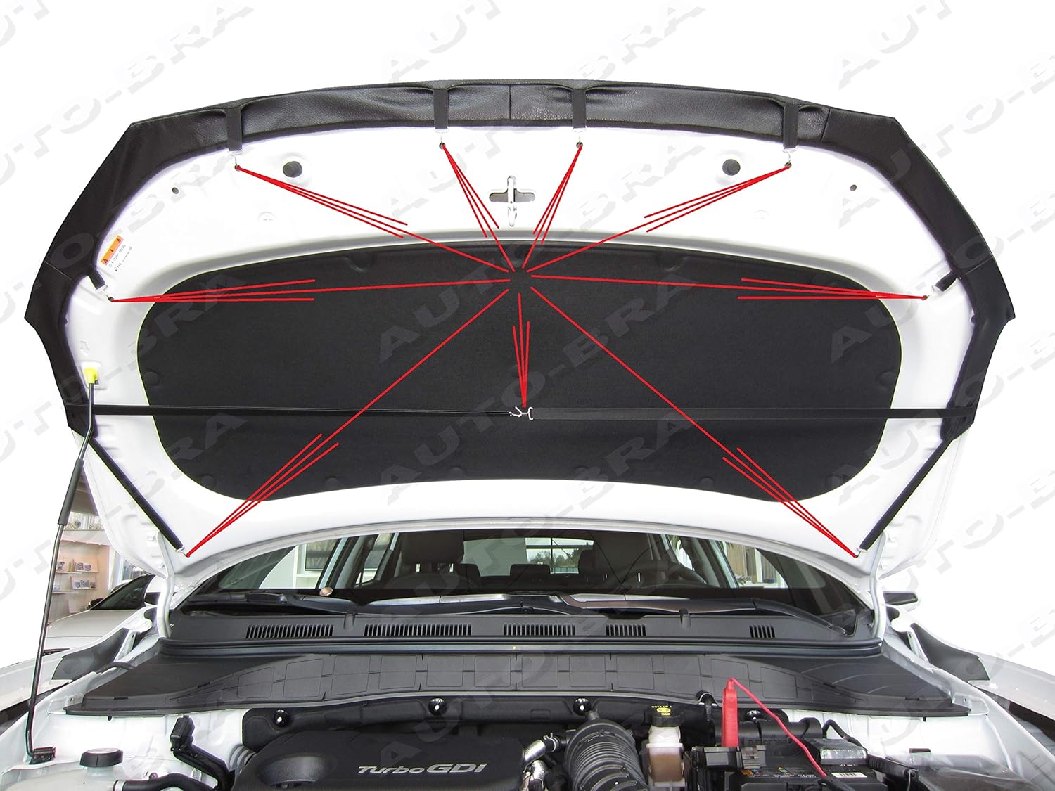 AB3-00024 HOOD BRA Compatible with Hyundai Kona 2017-2023 Bonnet Bra Front End Nose Mask STONEGUARD PROTECTOR TUNING