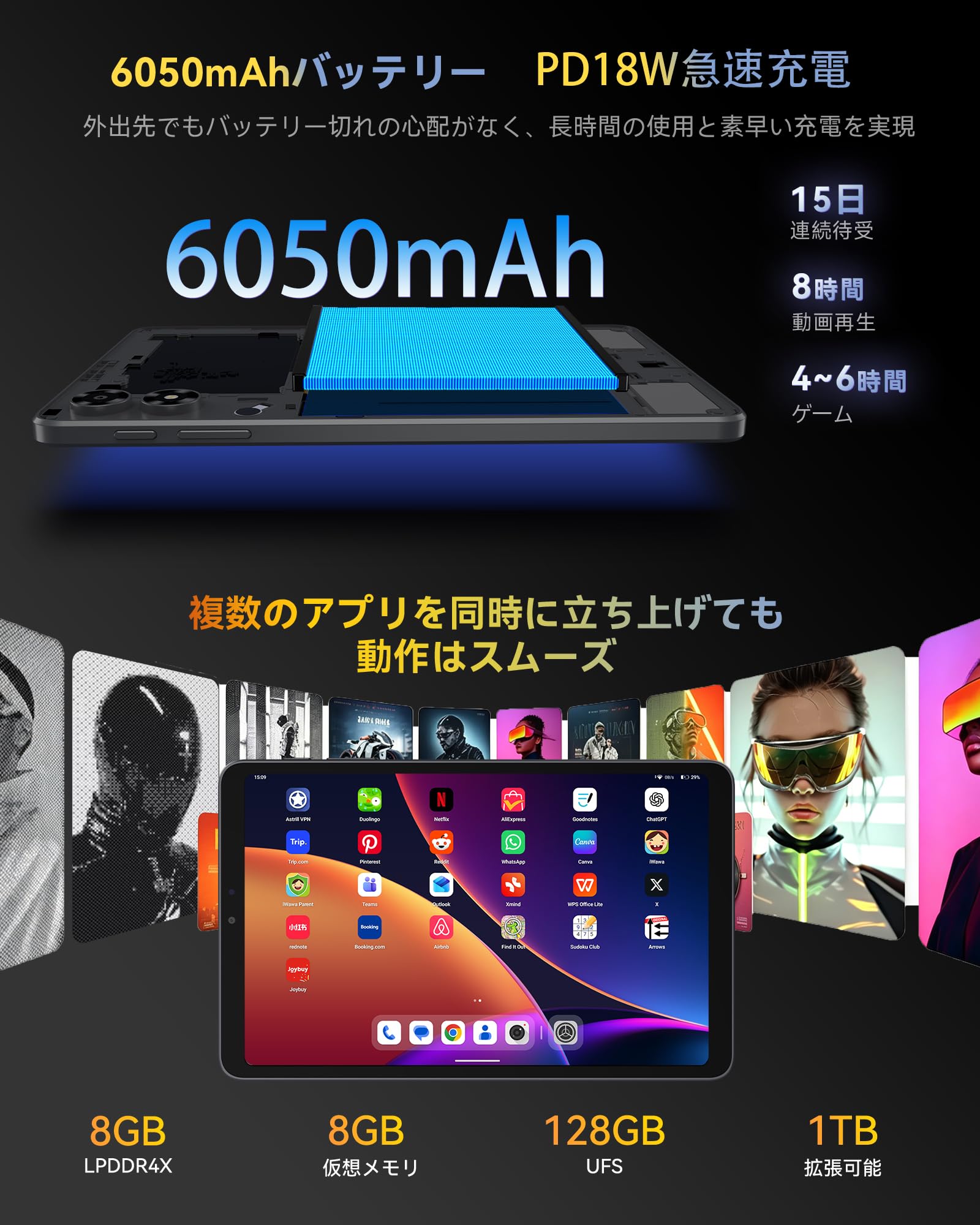 Amazon.co.jp: ALLDOCUBE iPlay 80 mini Pro Tablet 8.4