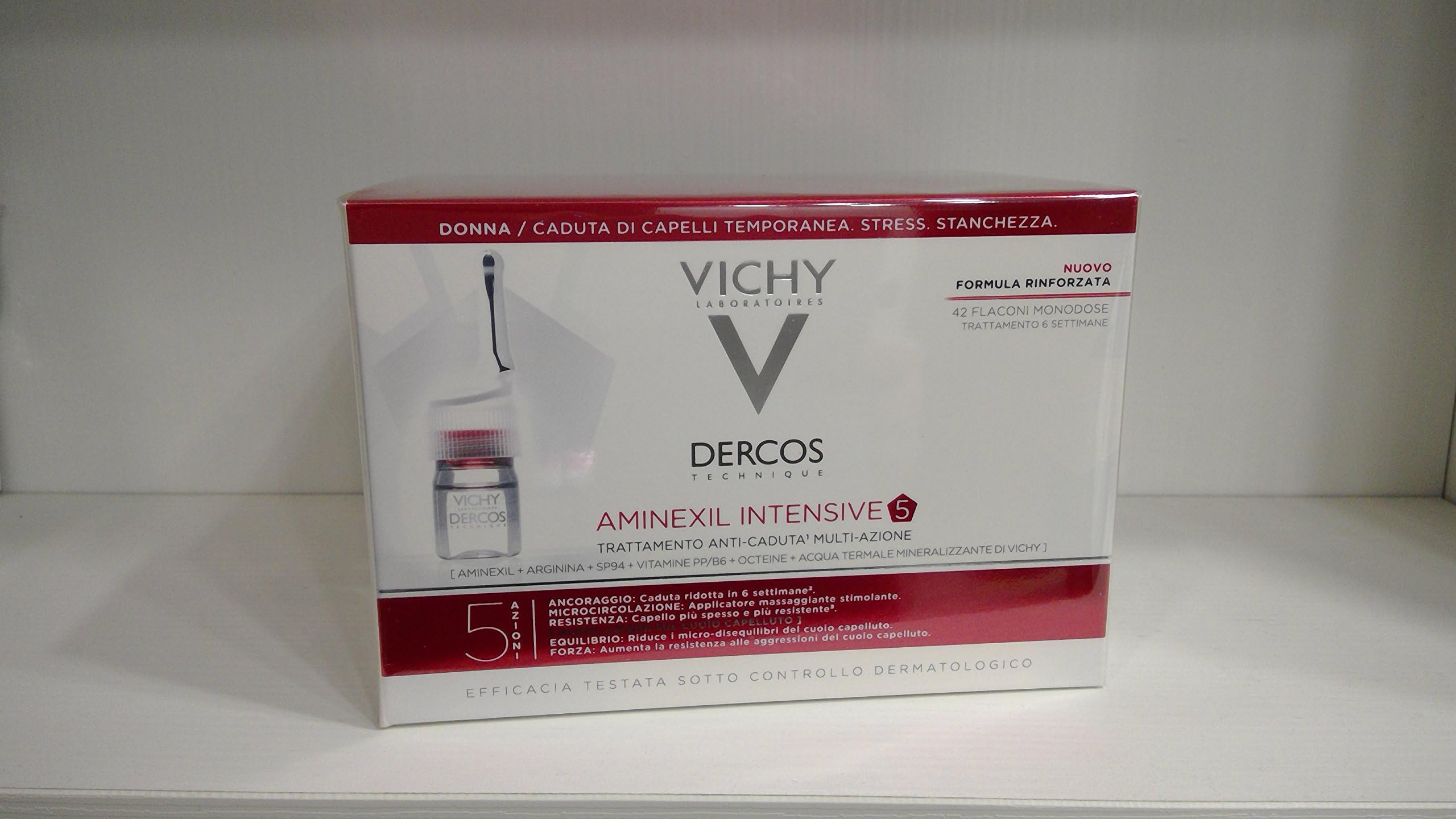 Vichy Dercos Aminexil Intensive 5 Anti hair-loss treatment for women - 42 Ampoules