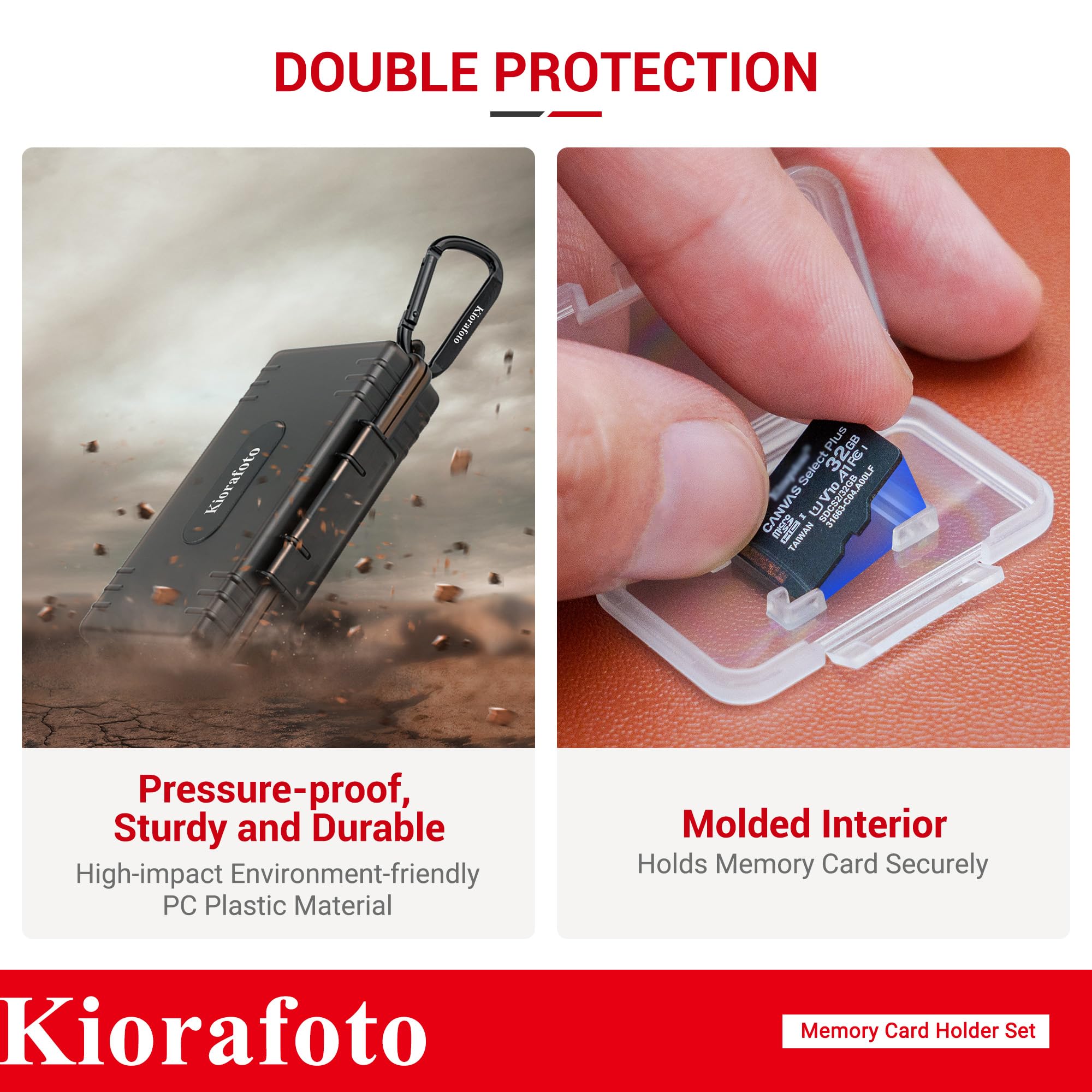 Amazon.com: Dual Protect Micro SD Card Case with 54 PCS Clear