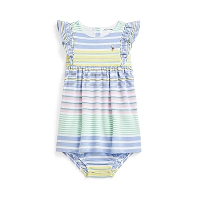 Polo Ralph Lauren Kids Striped Knit Oxford Dress Bloomer (Infant) Girl