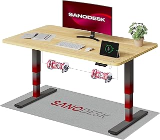 SANODESK Height-adjustable desk, complete table top, desk, height adjustable, electric, ergonomic with whisper-quiet dual motor, 120 x 80 cm