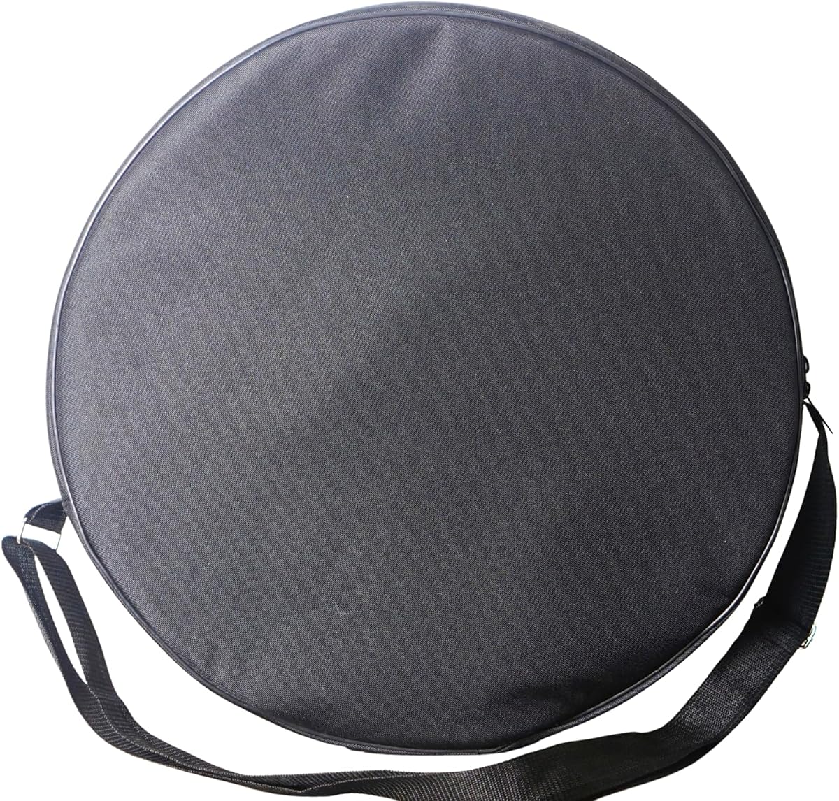 shamanic Drum Bag, Handmade Frame Drum Bag, Black, Water-Resistant Fabric, Padded Protection, Adjustable Shoulder Strap (16 Inches Diameter X 3 Inches Depth)
