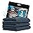 Chemical Guys Workhorse Professional Grade Microfiber Towels for Cars - Black 16x16 Inch Microfiber Cleaning Cloths for Home & Pet Drying, Soft & Scratch-Free, Washing, Drying & Cleaning, 3 Pack