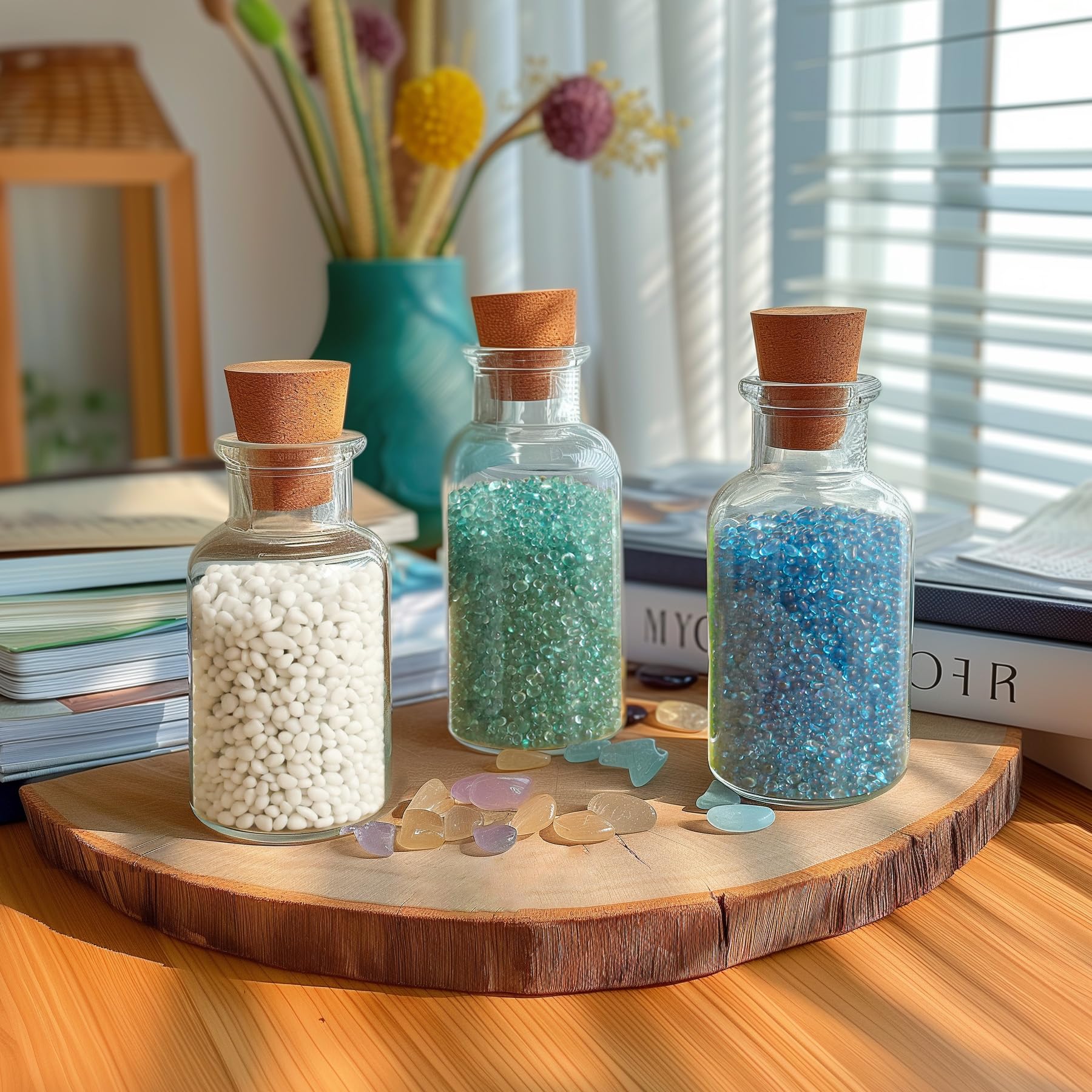 T4U Pierres de Galets pour Jardins, Aquariums Pots de Fleurs et Décoration de Sable et de Pierres, 2 LB de Galets Irrégulièrement Formés, Petits Cristaux Naturels d'Agate, Terrarium DIY, 900g.