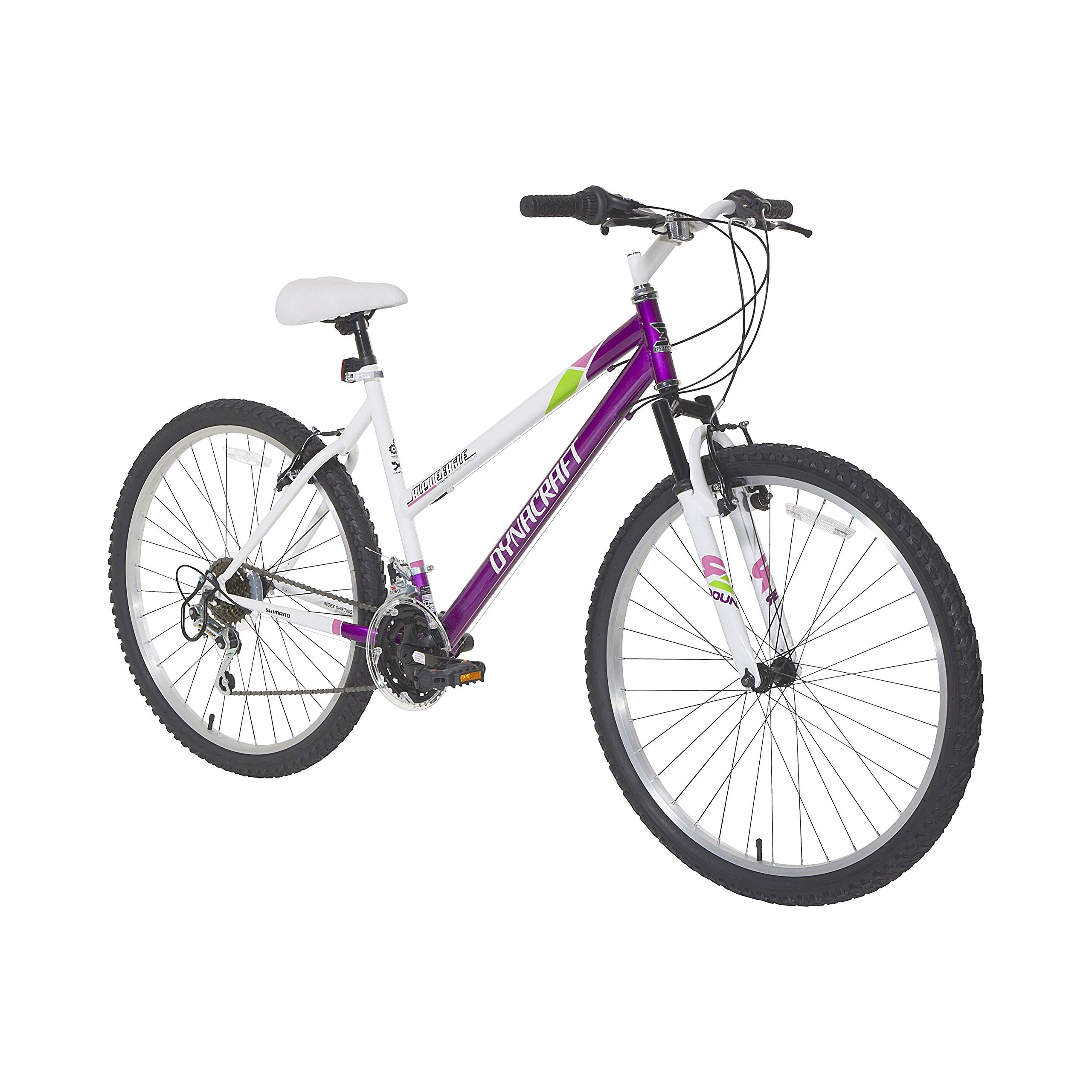 Dynacraft Speed Alpine Eagle Womens Road/Mountain 21 Speed Bike 26", Purple/White/Green