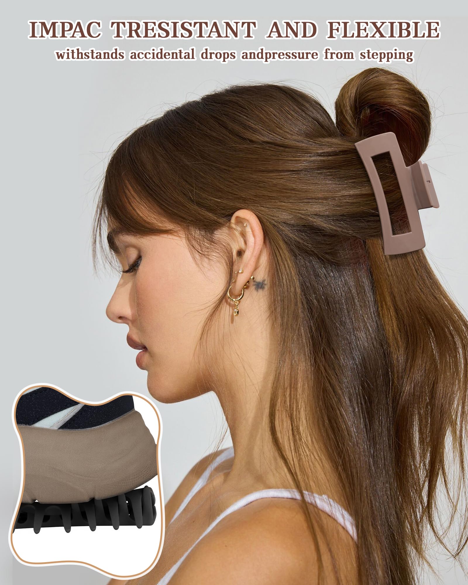 Amazon.com: 3Pcs Silicone Hair Clips Flexible Claw Clips for 