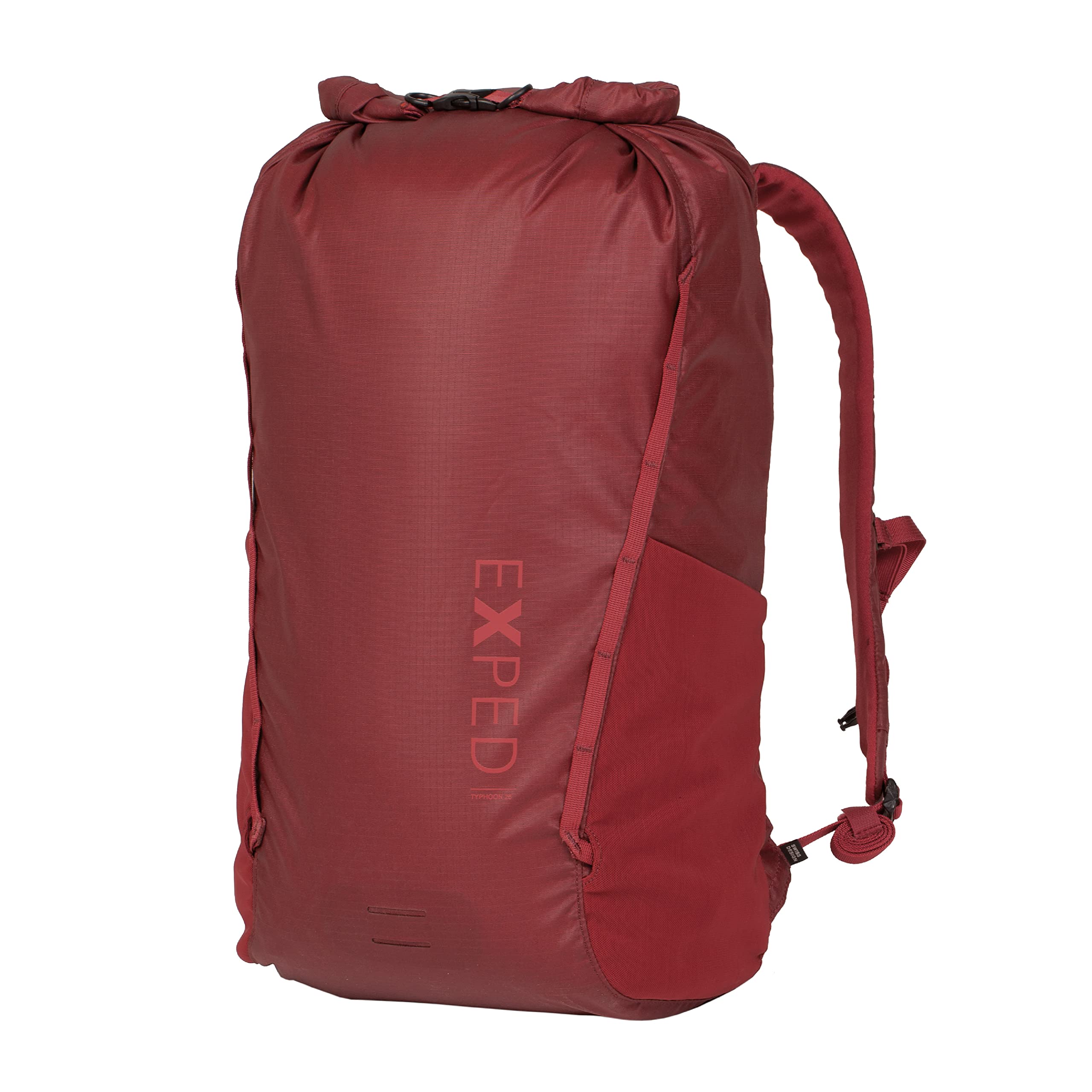 Exped Typhoon Backpack - Waterproof Lightweight Multifunctional Roll-Top Travel Daypack with Compact Packed Size,, Burgundy, 25L, Traveling โ image 1