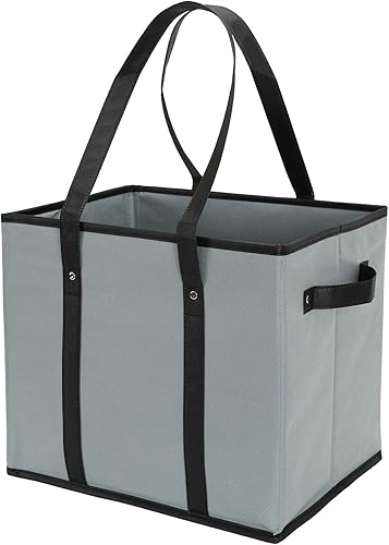 Miniatura 7 de Juego de bolsas de comestibles reutilizables duraderas y resistentes, plegable, con parte inferior reforzada