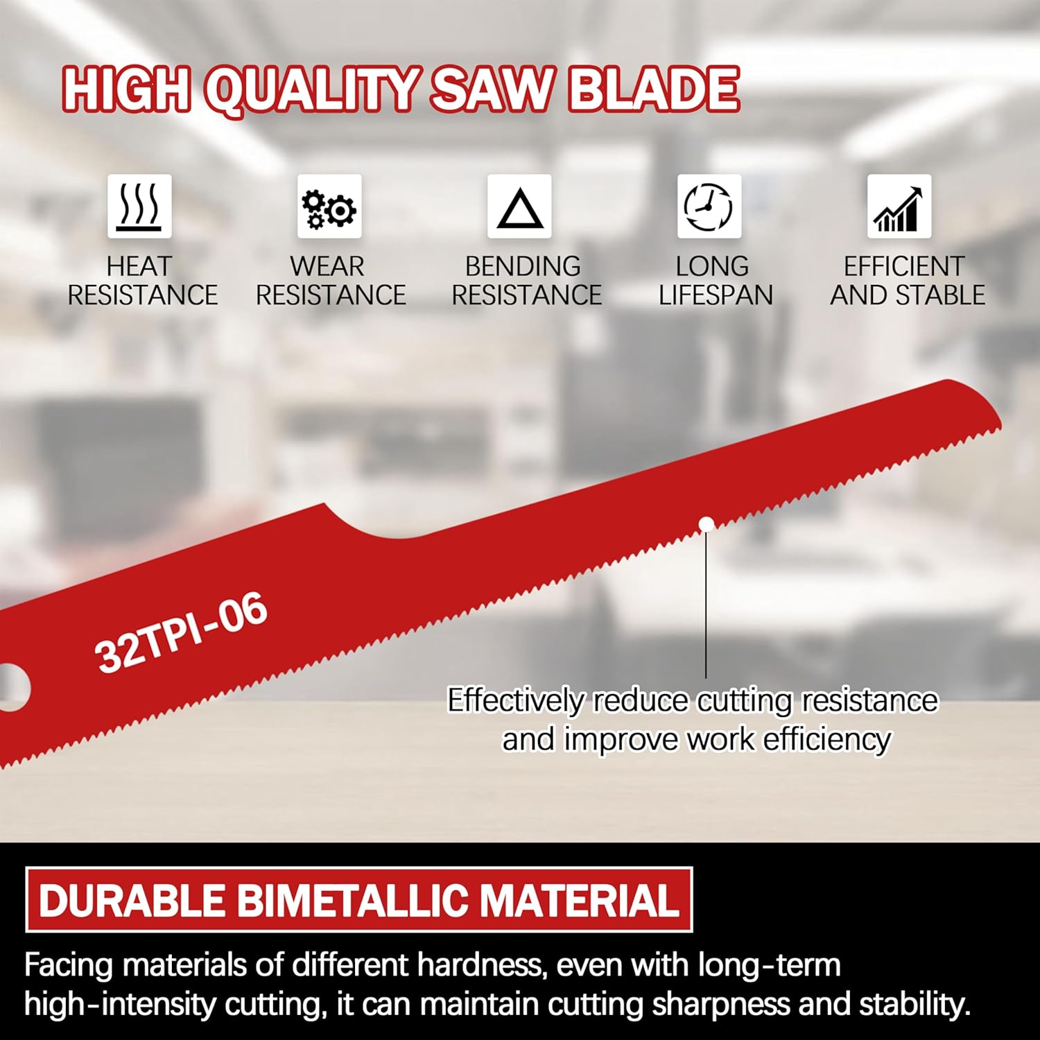 P4FS-6 Air Reciprocating Saw Blades Fits for Ingersol Rand air Saw,4” 32 TPI Fine for Standard 1/2" Shank Air Saw Blades 6 Pack