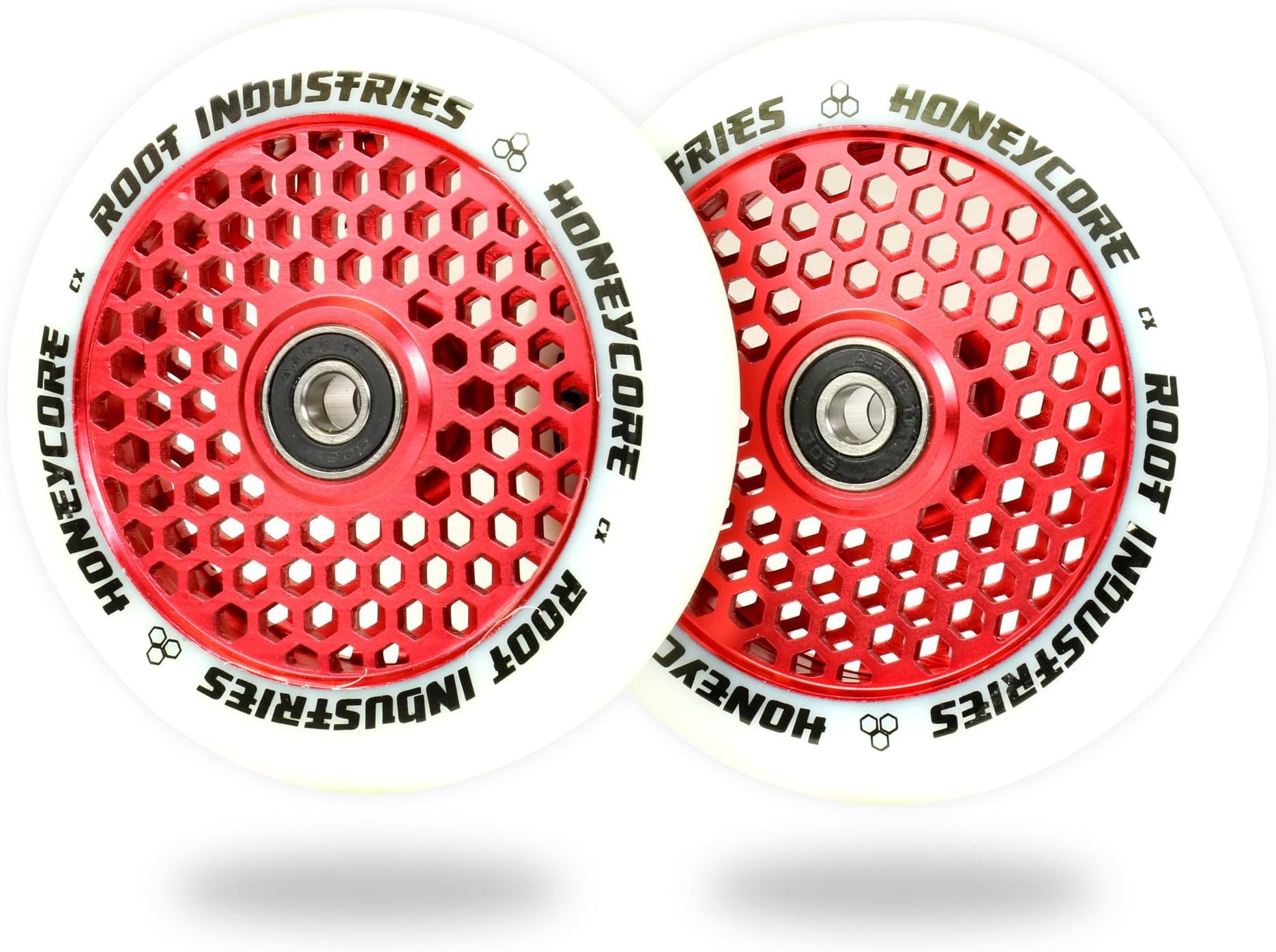 Root Industries110 mm Honeycore Wheels, White/Red