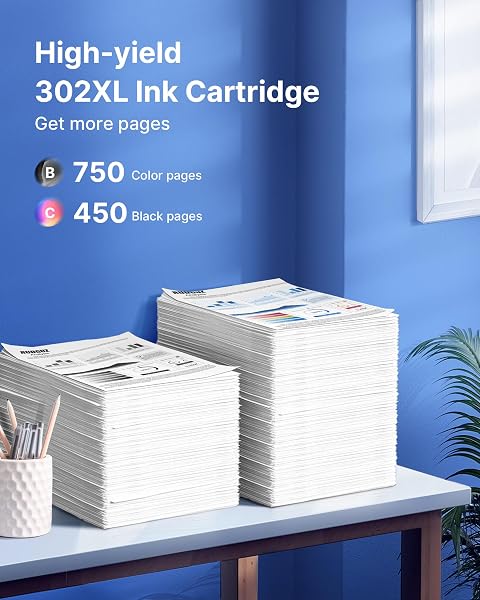 302 XL Cartucce d'inchiostro Sostituzione per HP 302 XL Nero e Colore per Envy 4520 4527 4522 4525 Officejet 3833 3830 3835 3834 4650 4652 5220 DeskJet 2130 3630 3636 Stampante (1 Nero, 1 Tri-Colore) - 3