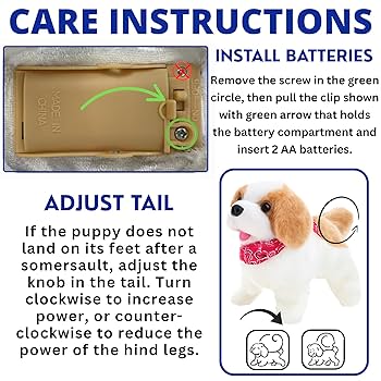 Amazon.com: Liberty Imports Flip Over Puppy - Battery