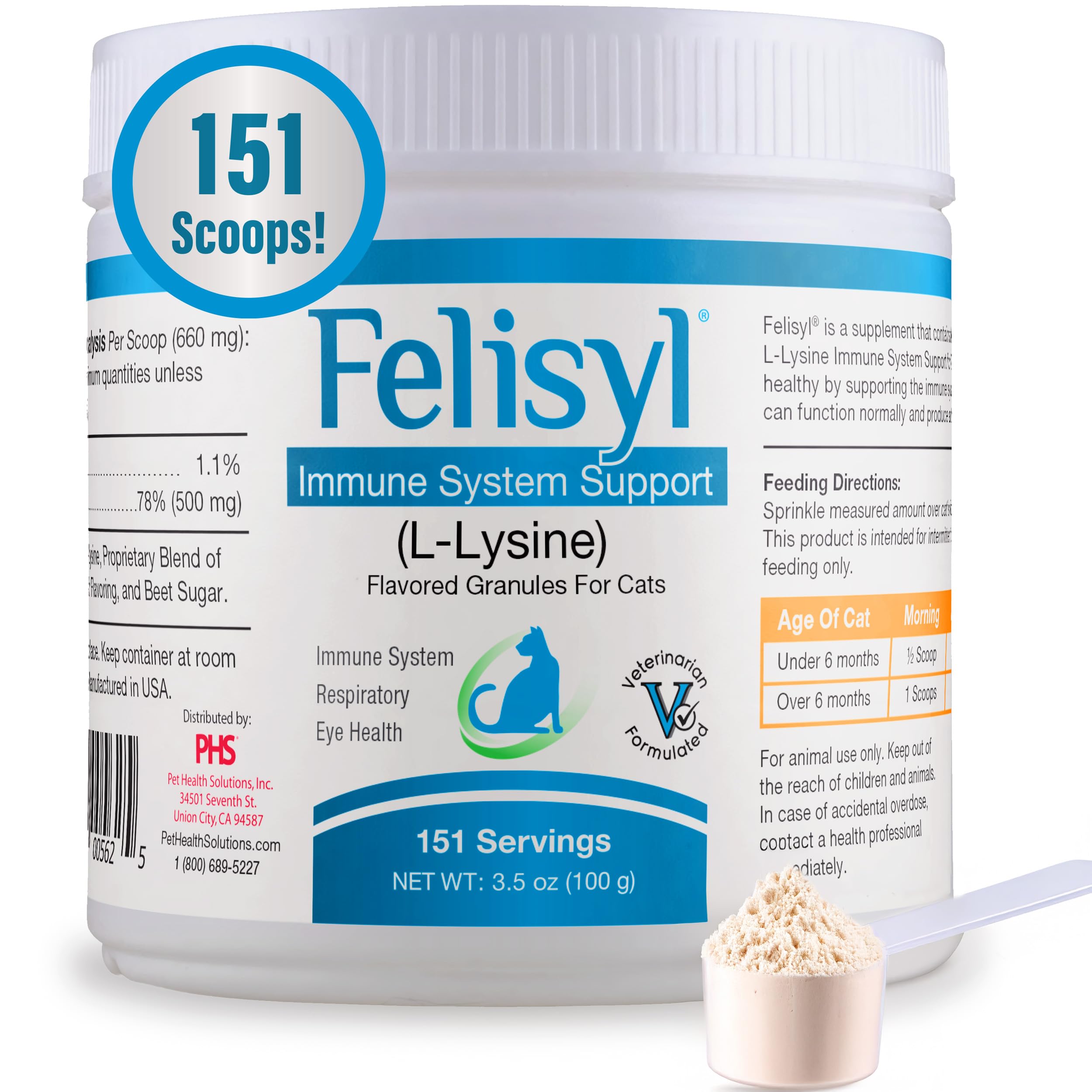 Felisyl Immune System Support(L-Lysine) Granules for Cats 3.5oz(100g)