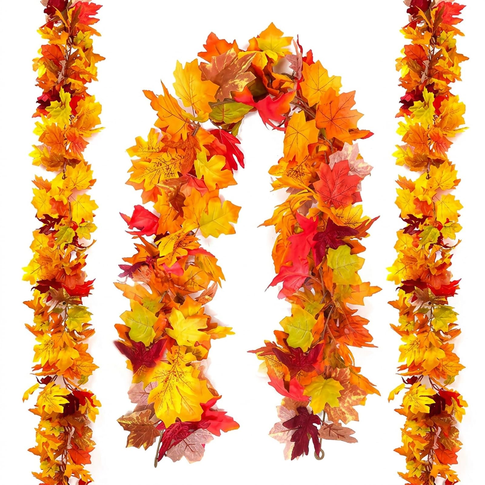 Autumn Decorations, 2-Pack 200cm Maple Leaf Garland