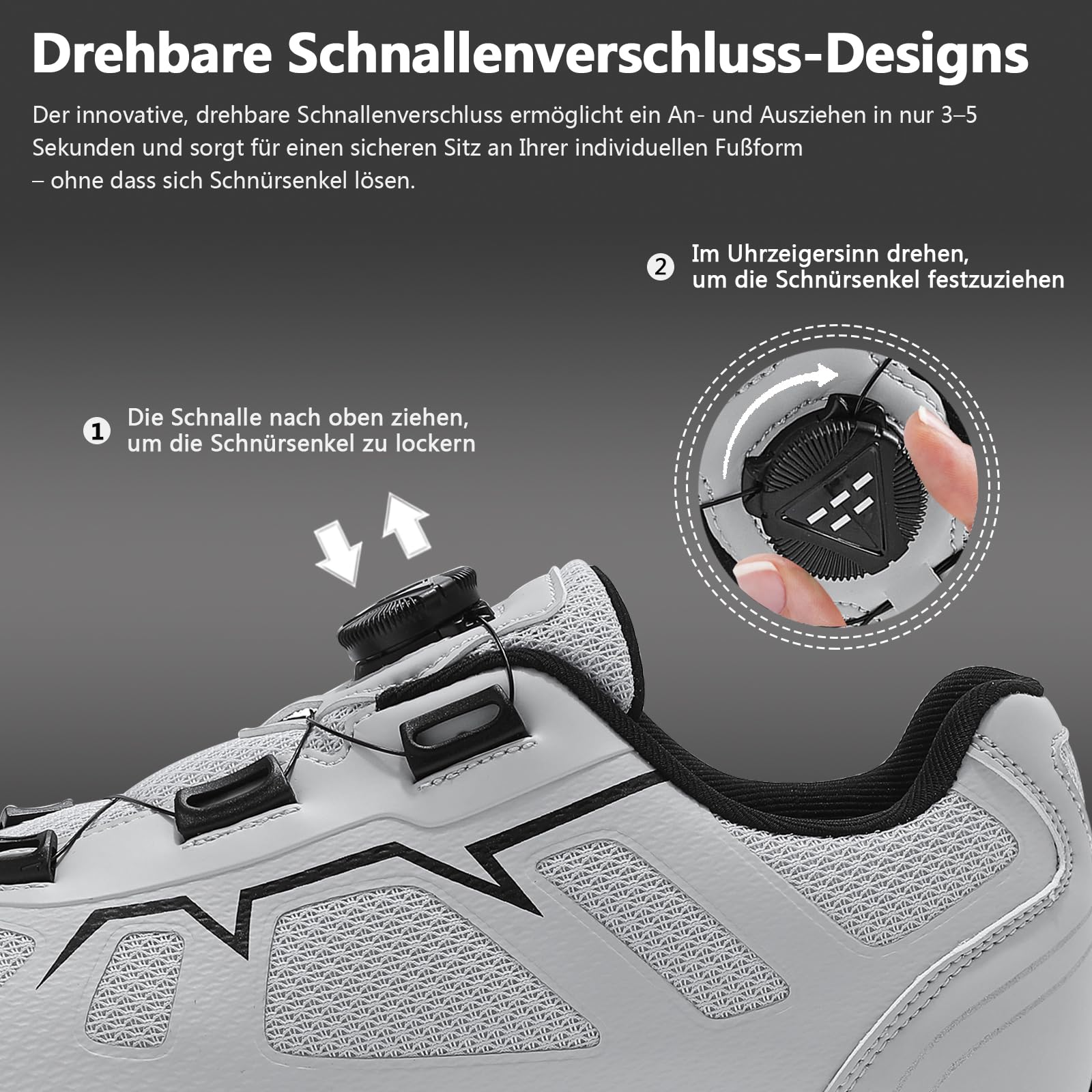 Fahrradschuhe Herren Damen Rennradschuhe SPD SPD-SL Look Kompatibel Atmungsaktiv Leicht Spin Klickschuhe